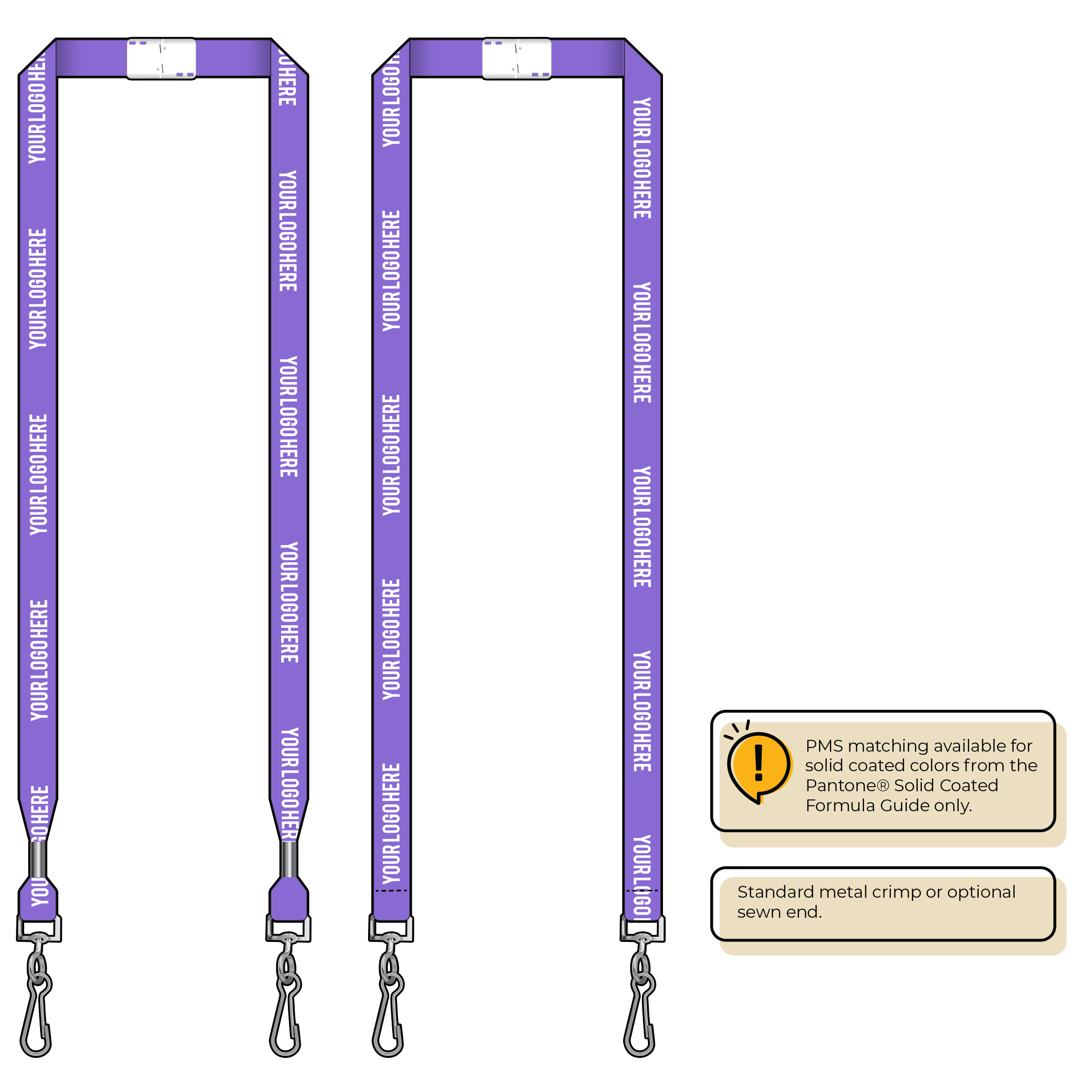 BHN012 | 5/8" Neon MicroWeave Silkscreen Lanyards :: DOUBLE ENDED