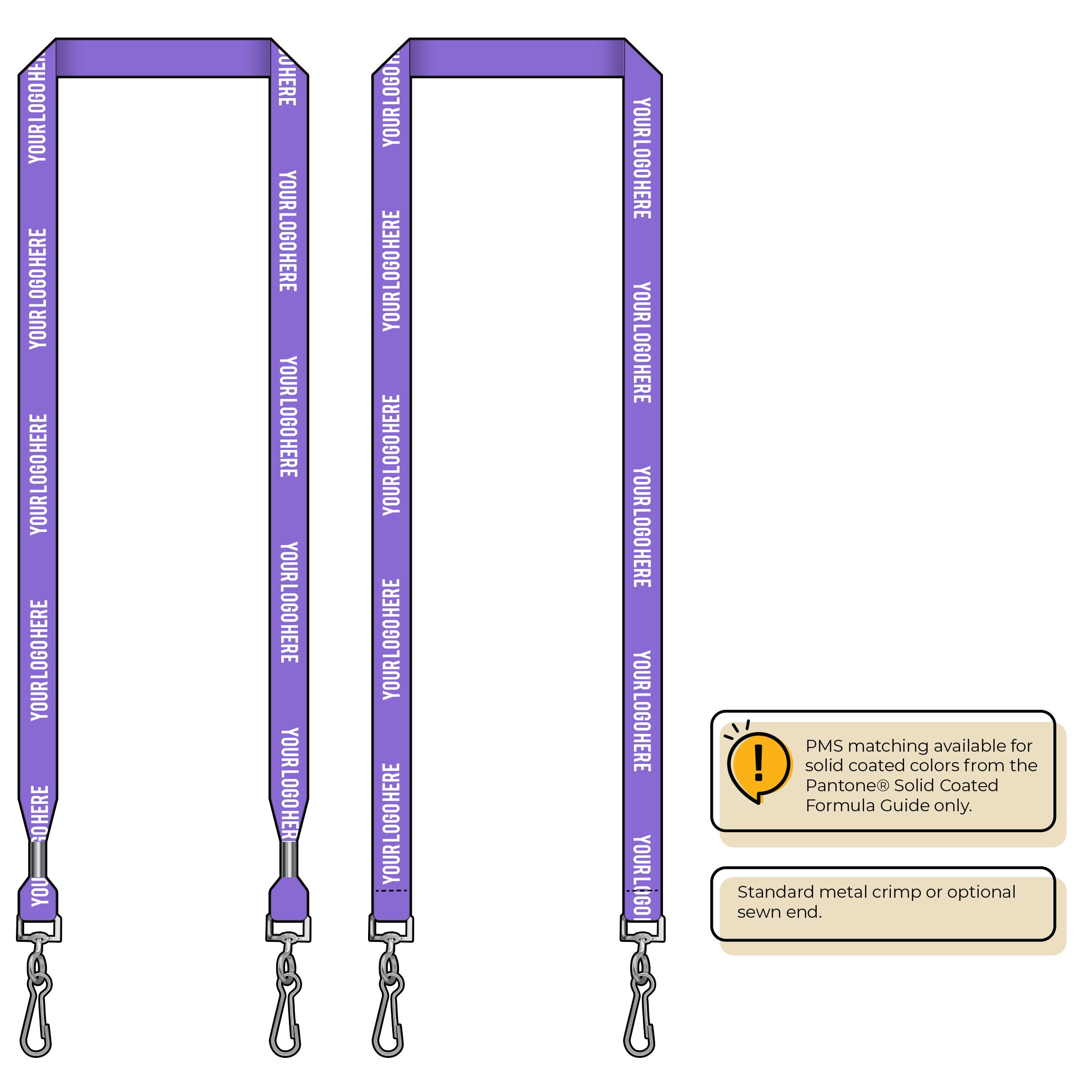 BHN012 | 5/8" Neon MicroWeave Silkscreen Lanyards :: DOUBLE ENDED