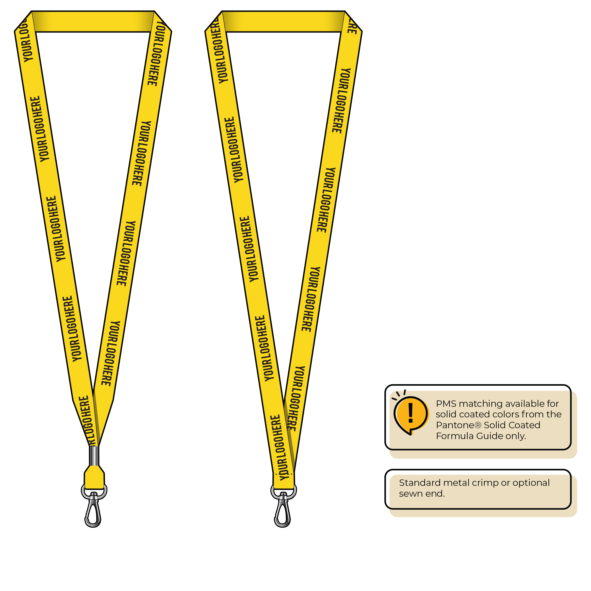 BH0012 | 5/8" MicroWeave Silkscreen Lanyards :: NON-STANDARD END ATTACHMENTS