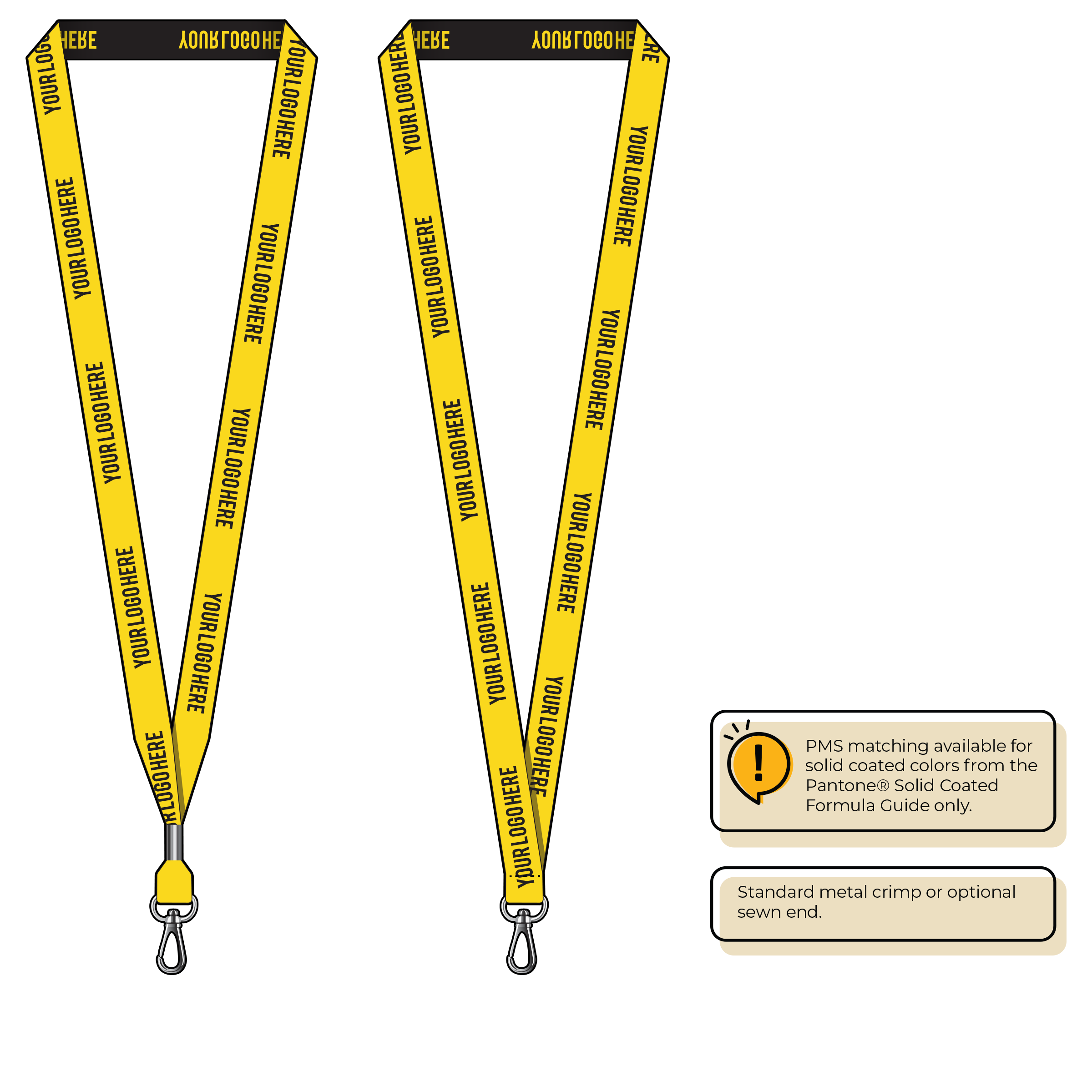 BH0022 | 5/8" Woven Lanyards :: NON-STANDARD END ATTACHMENTS