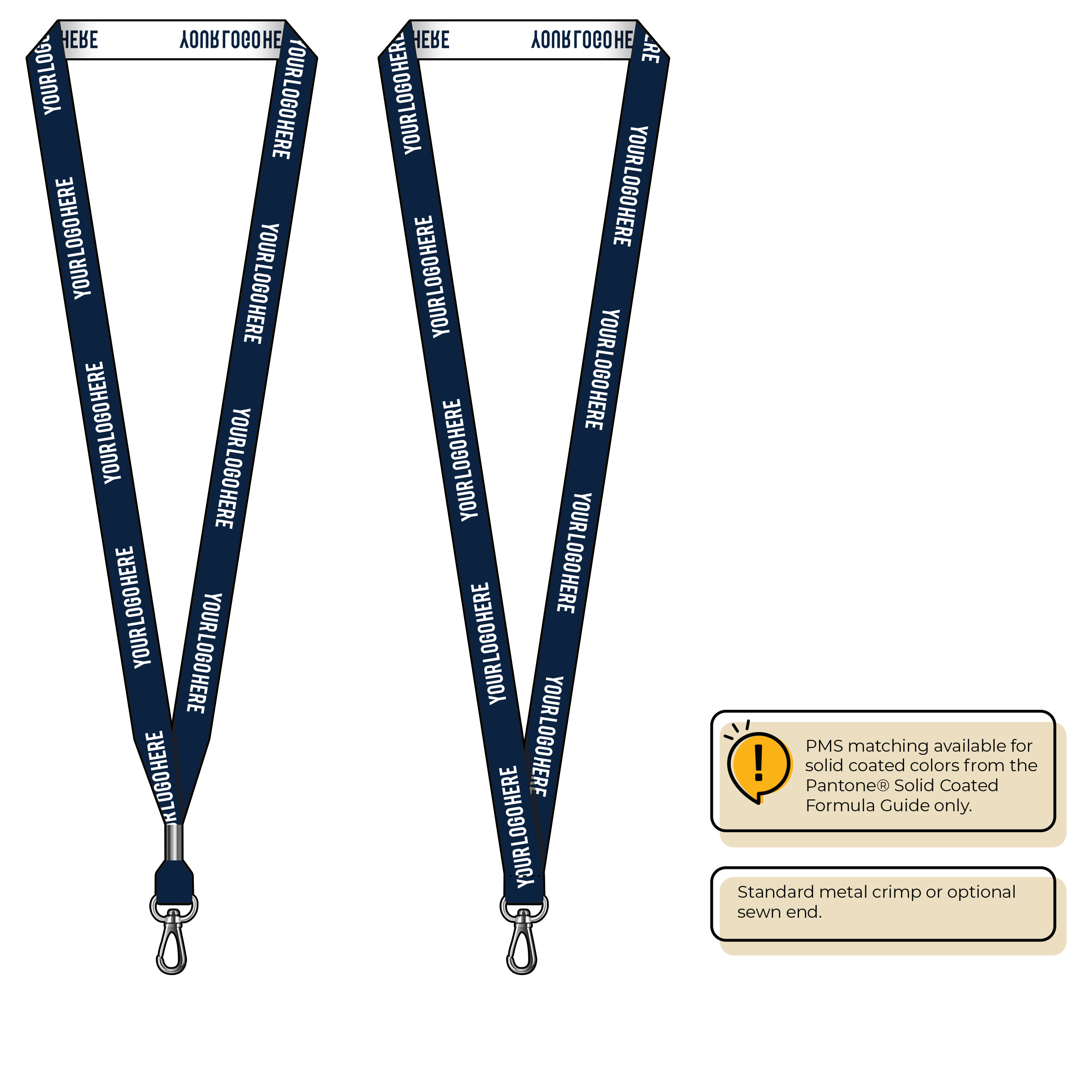 BH0022 | 5/8" Woven Lanyards :: NON-STANDARD END ATTACHMENTS