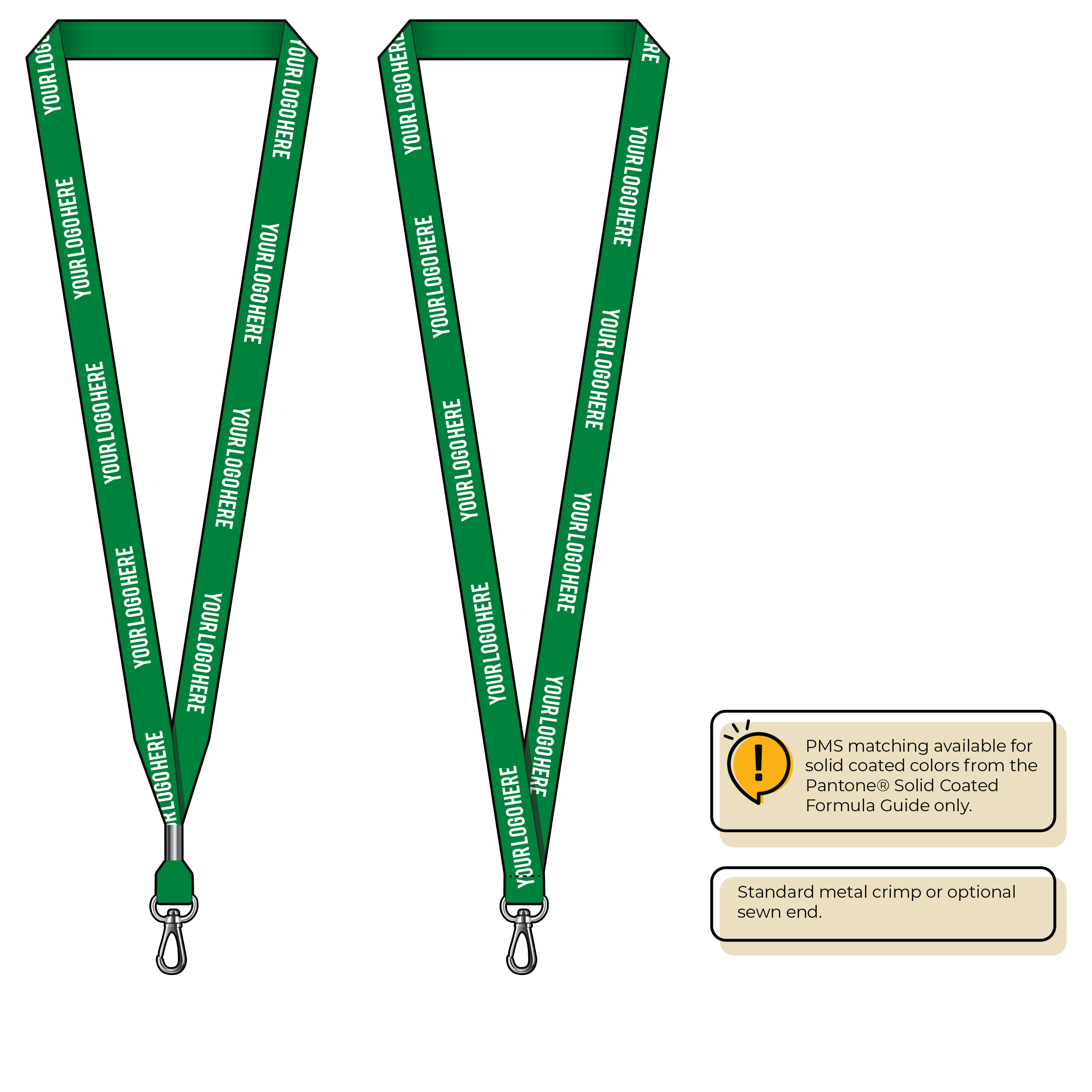 BHML5 | 5/8" Anti-Microbial Silkscreen Lanyards