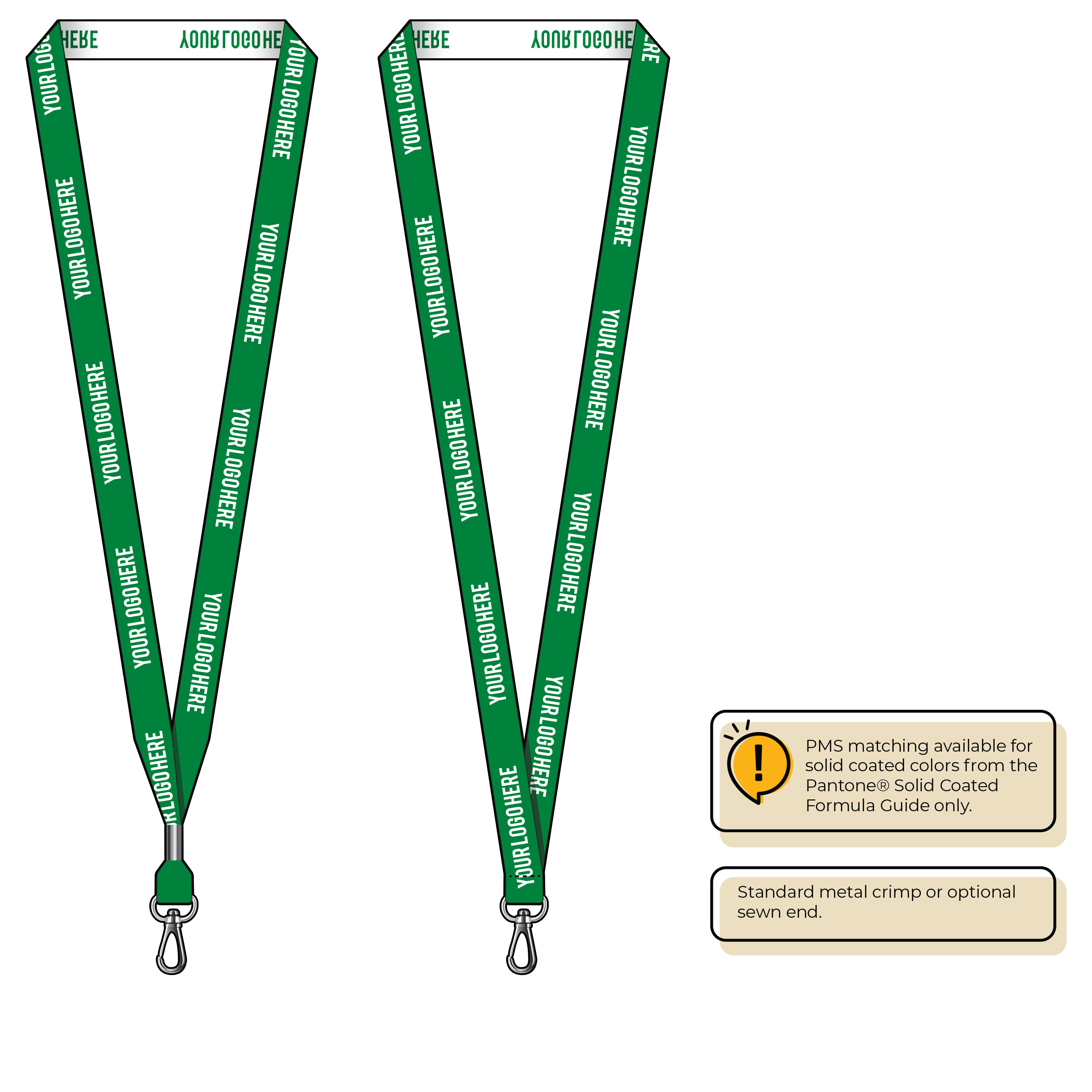 BH0022 | 5/8" Woven Lanyards :: NON-STANDARD END ATTACHMENTS