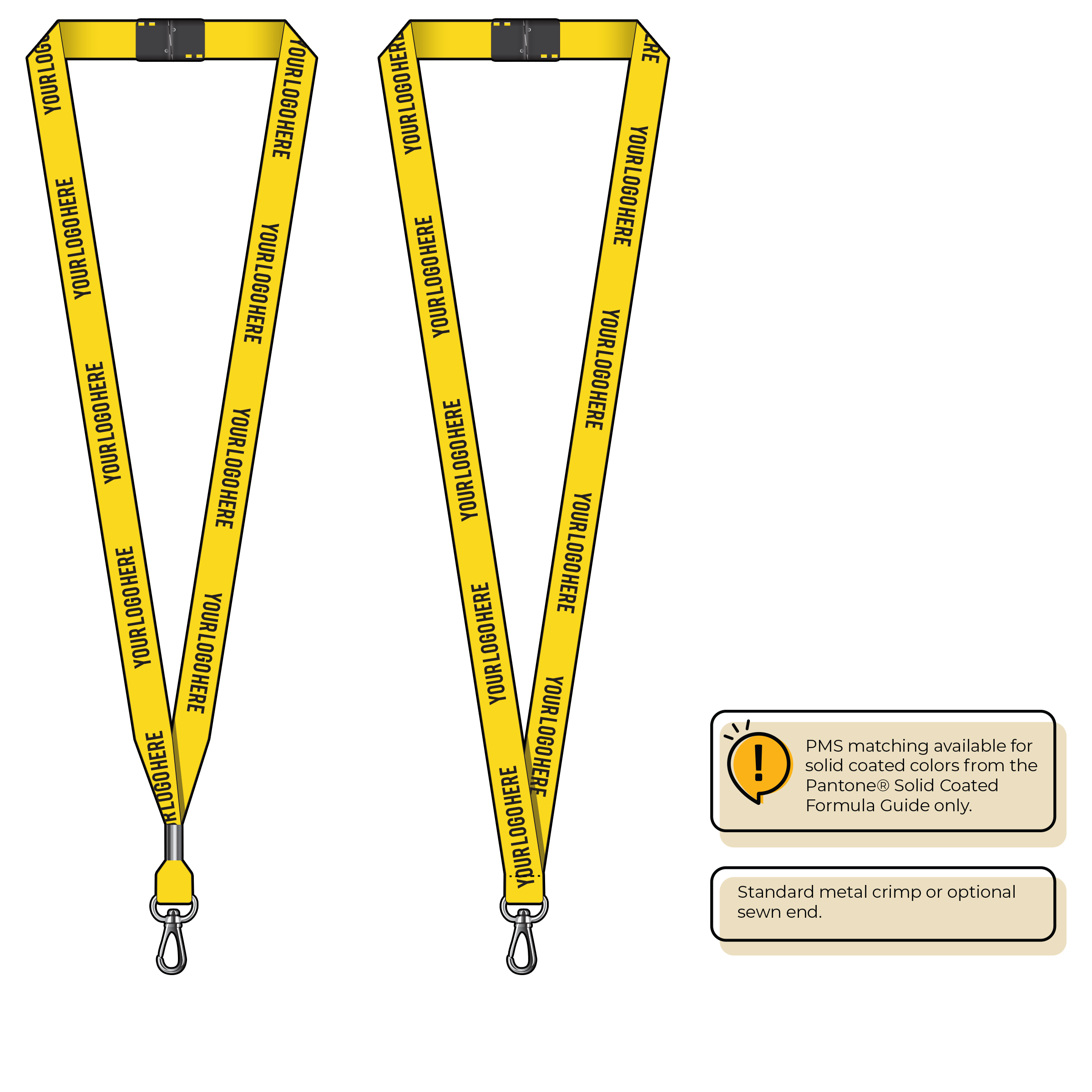 BH0012 | 5/8" MicroWeave Silkscreen Lanyards :: NON-STANDARD END ATTACHMENTS