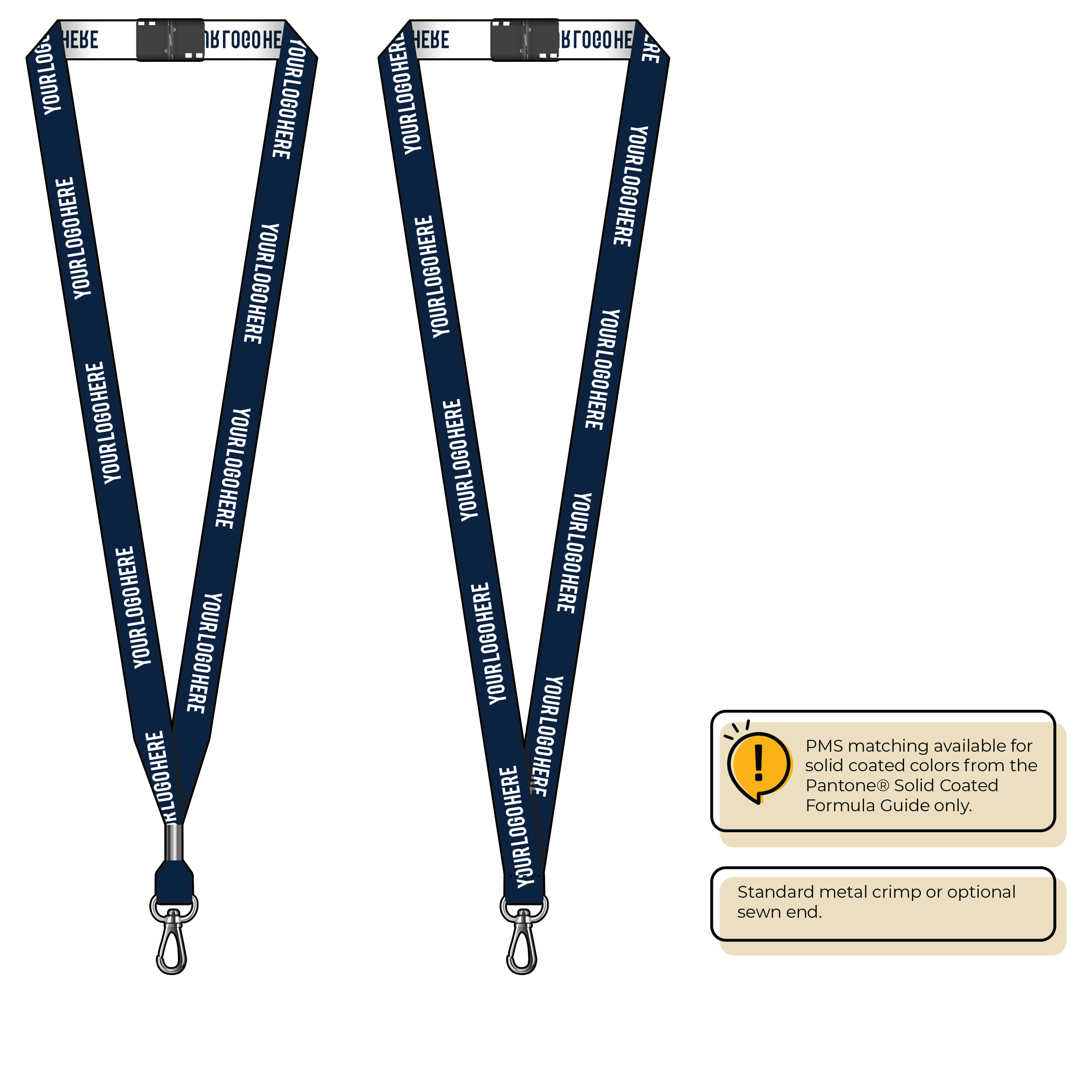 BH0022 | 5/8" Woven Lanyards :: NON-STANDARD END ATTACHMENTS