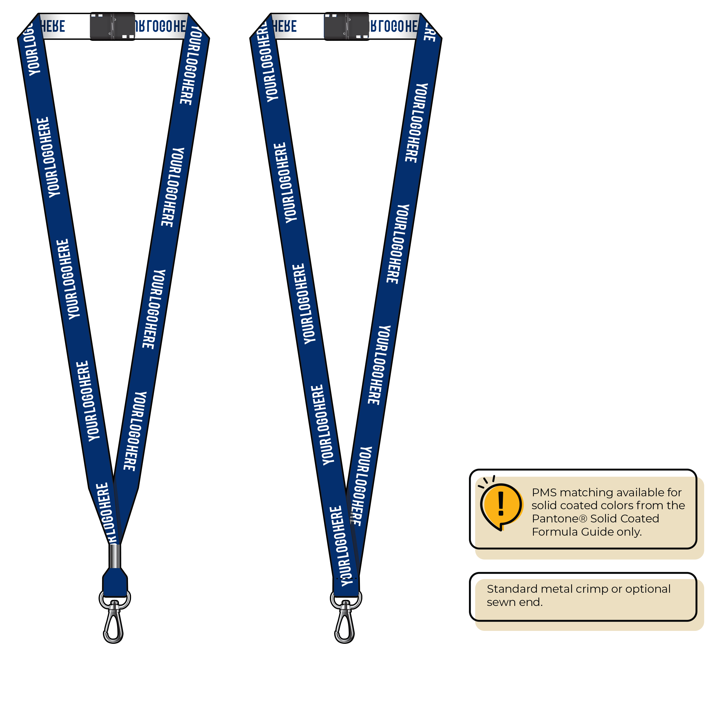BH0022 | 5/8" Woven Lanyards :: NON-STANDARD END ATTACHMENTS