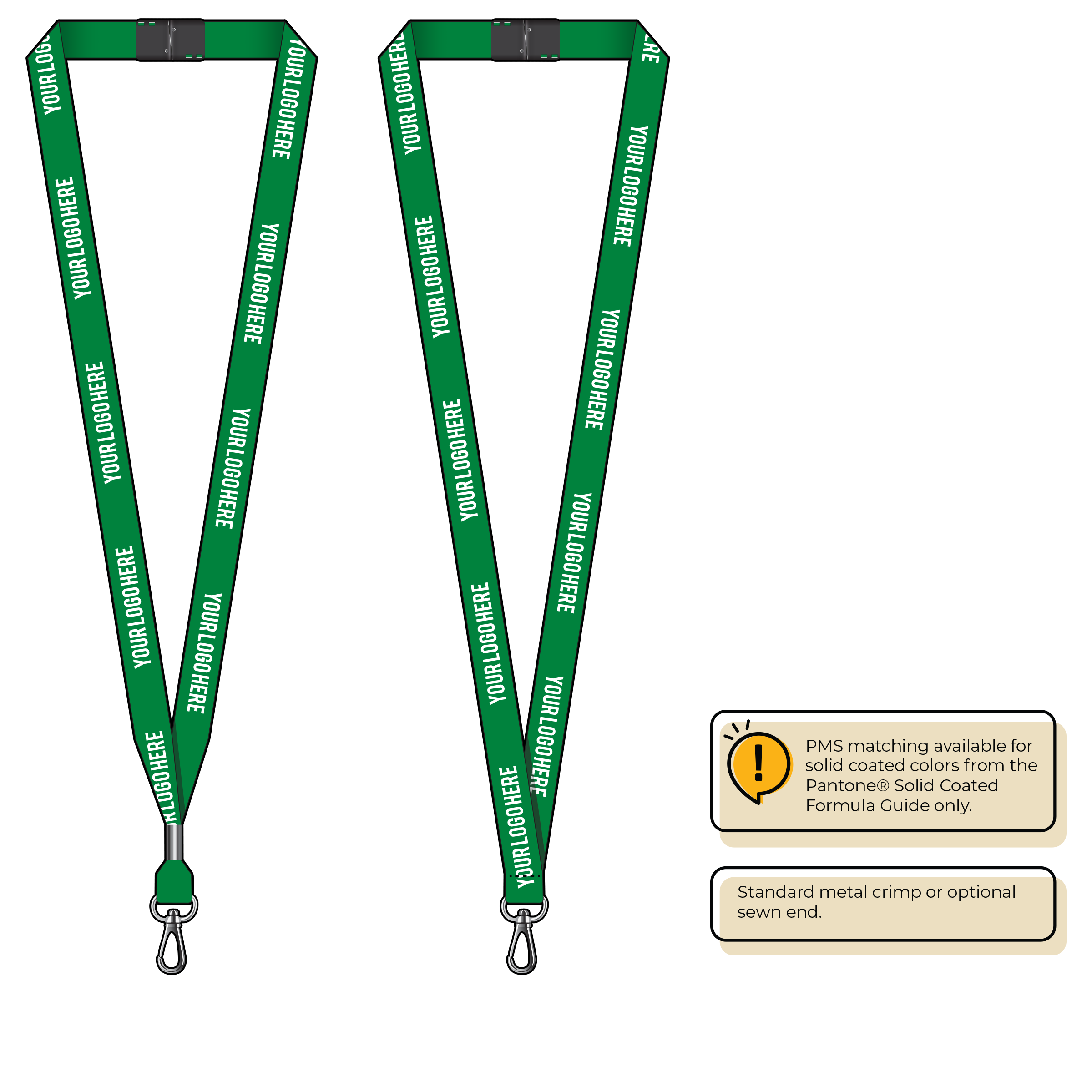 BHML5 | 5/8" Anti-Microbial Silkscreen Lanyards