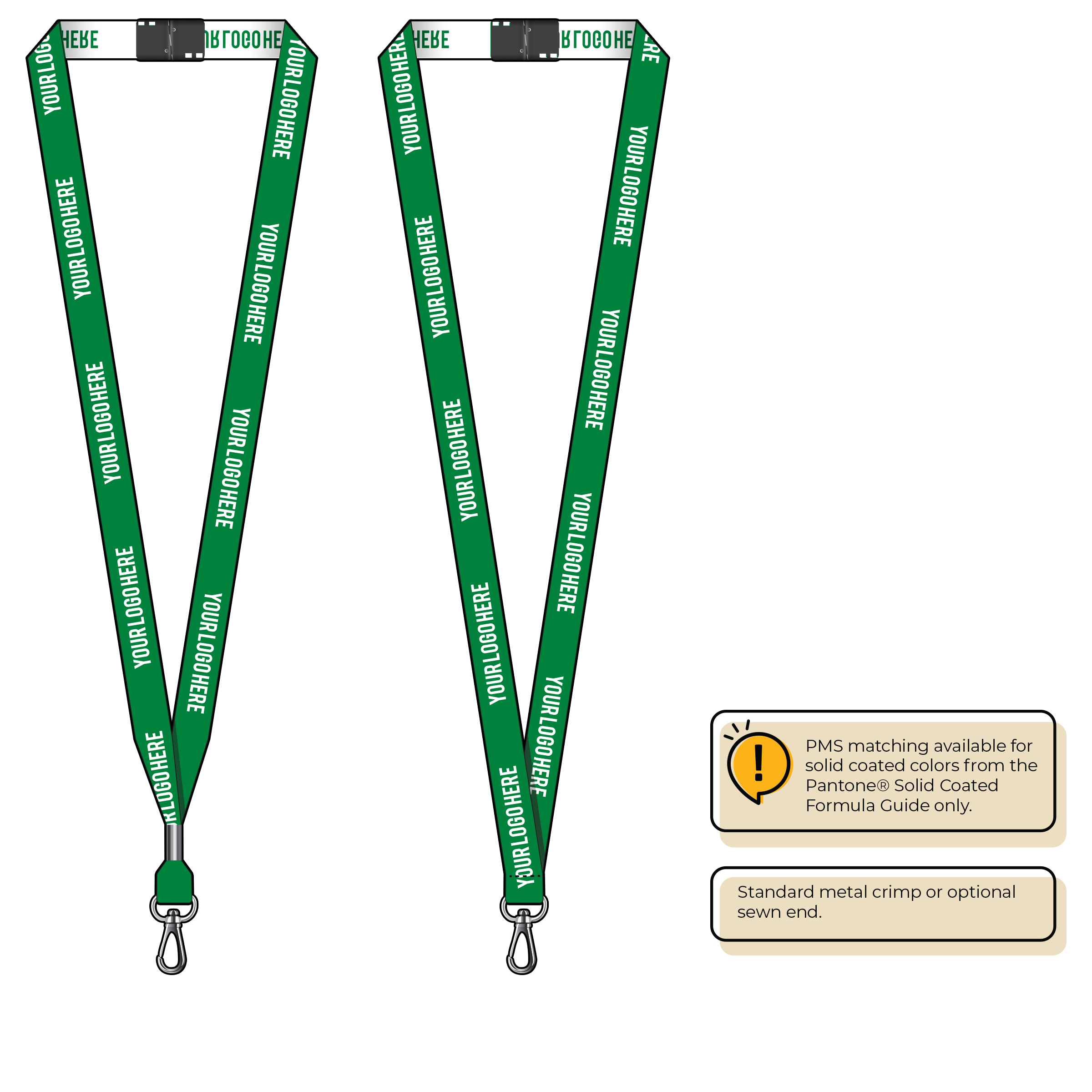 BH0022 | 5/8" Woven Lanyards :: NON-STANDARD END ATTACHMENTS