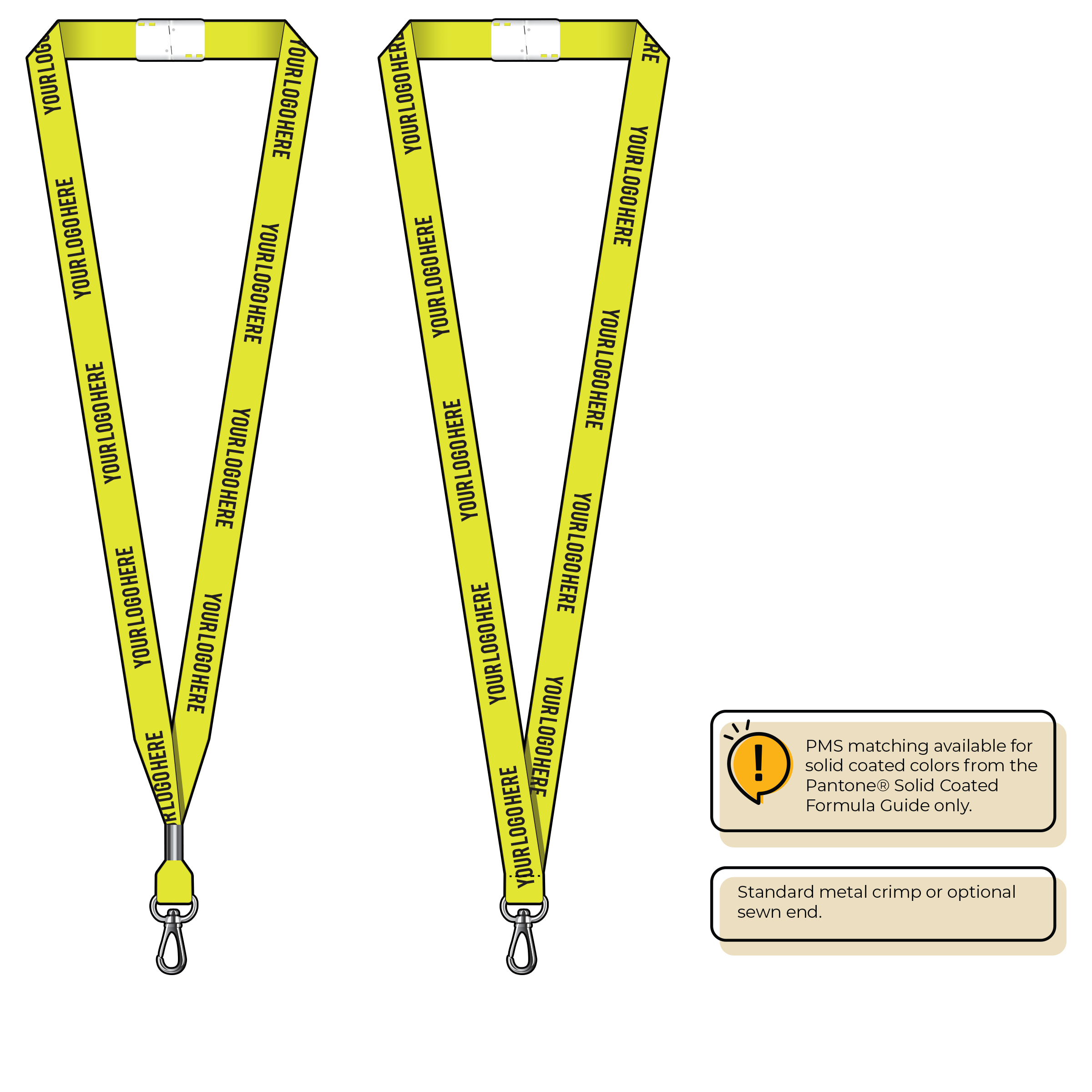 BHN012 | 5/8" Neon MicroWeave Silkscreen Lanyards :: NON-STANDARD END ATTACHMENTS