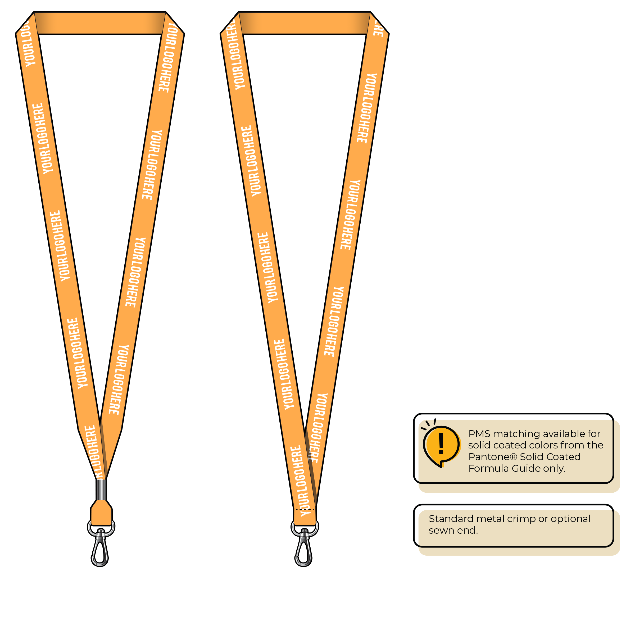 BHN012 | 5/8" Neon MicroWeave Silkscreen Lanyards :: NON-STANDARD END ATTACHMENTS