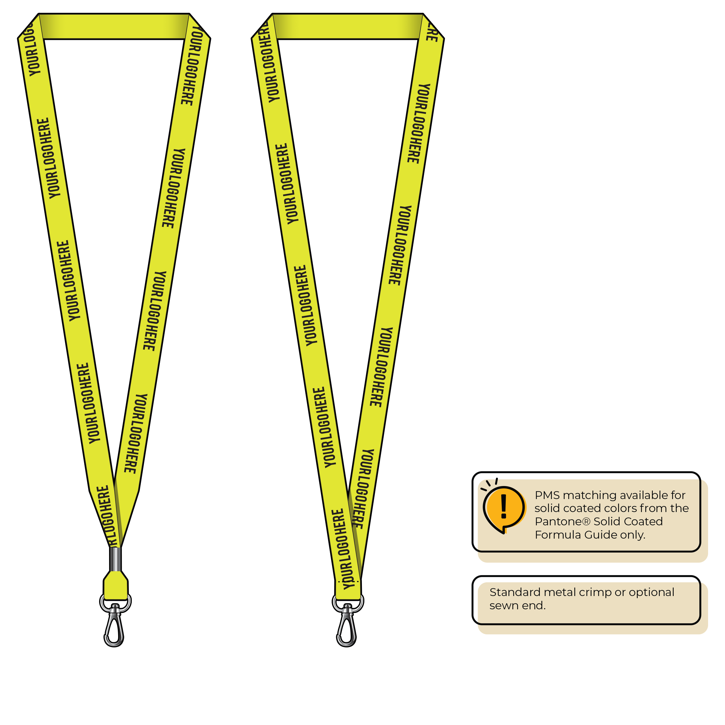 BHN012 | 5/8" Neon MicroWeave Silkscreen Lanyards :: NON-STANDARD END ATTACHMENTS
