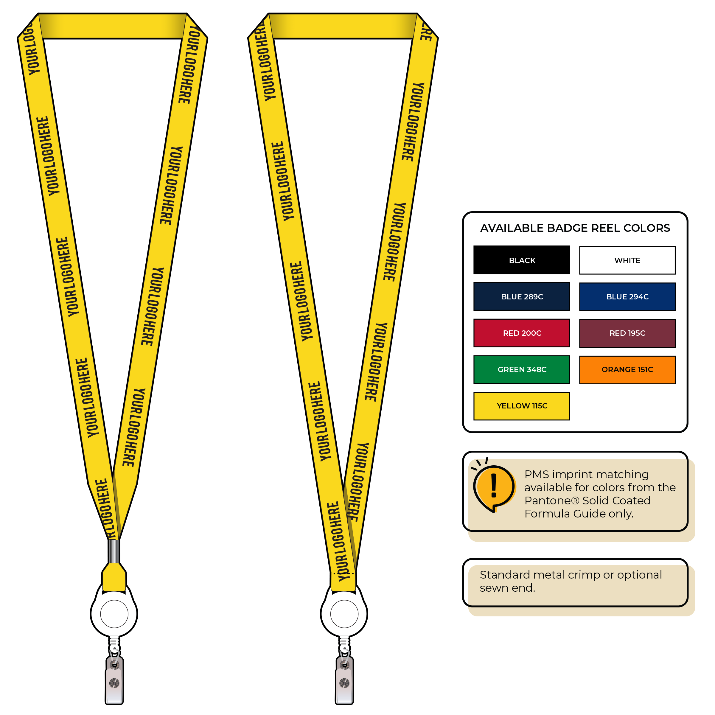 BH0012 | 5/8" MicroWeave Silkscreen Lanyards :: NON-STANDARD END ATTACHMENTS