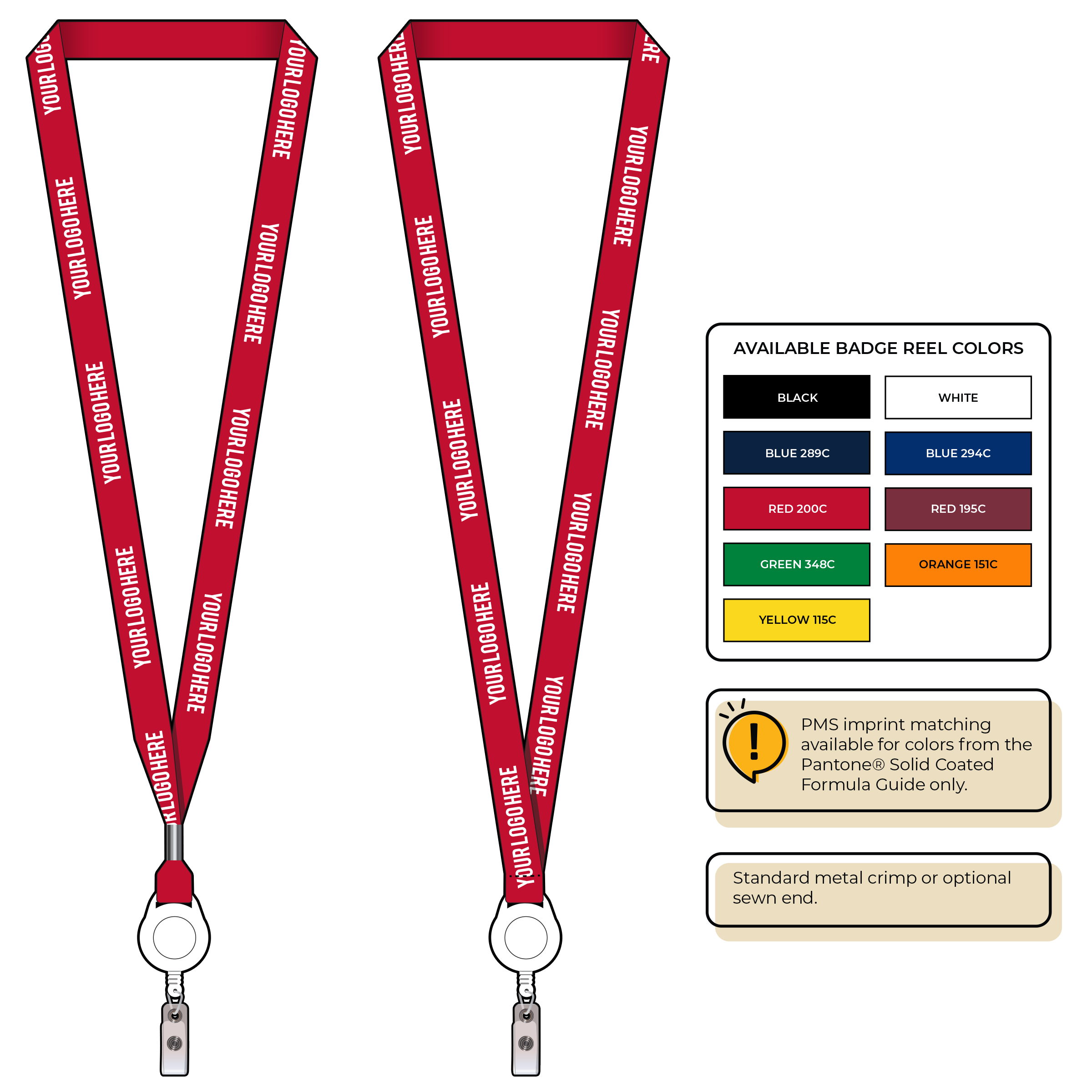 BH0012 | 5/8" MicroWeave Silkscreen Lanyards :: NON-STANDARD END ATTACHMENTS