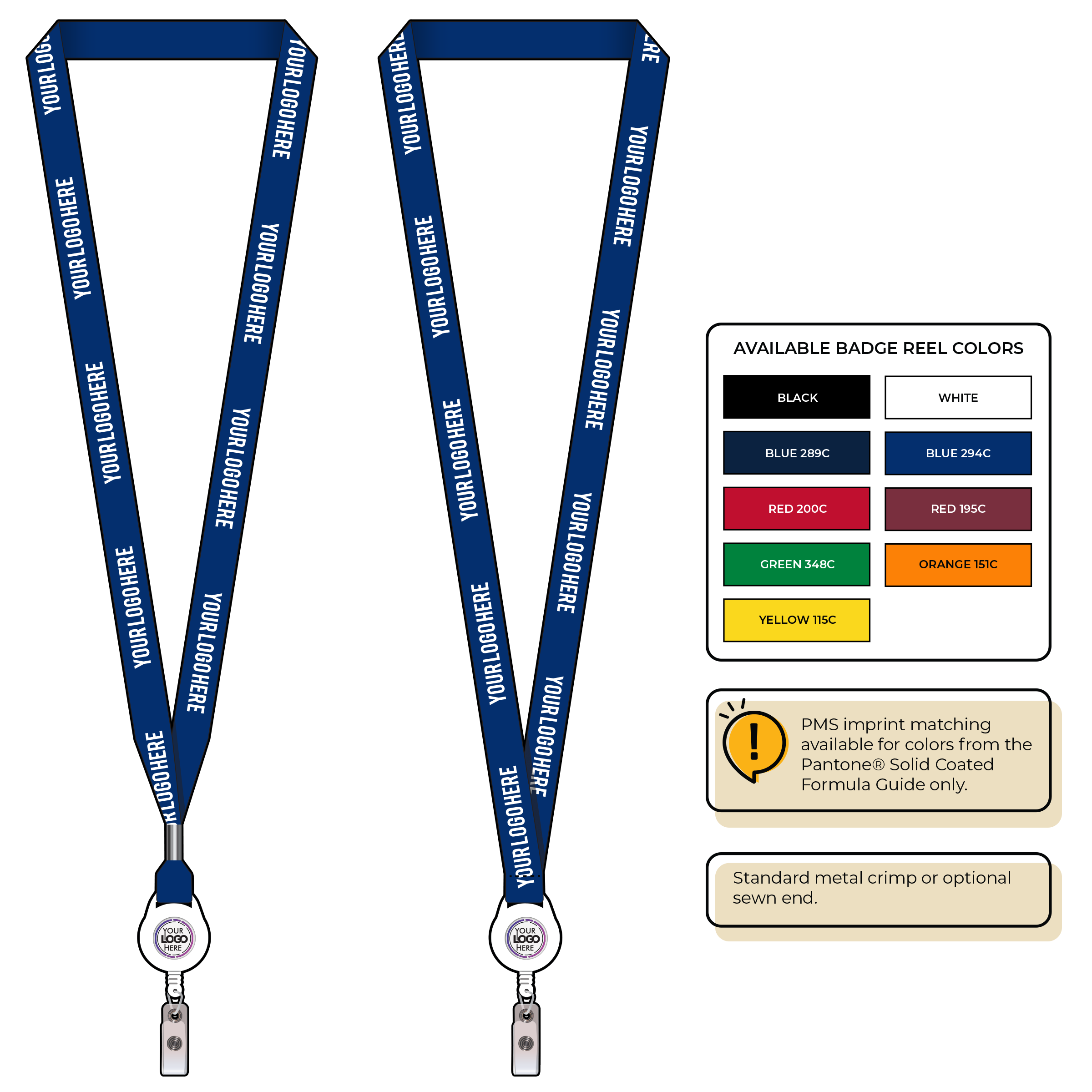 BH0012 | 5/8" MicroWeave Silkscreen Lanyards :: NON-STANDARD END ATTACHMENTS