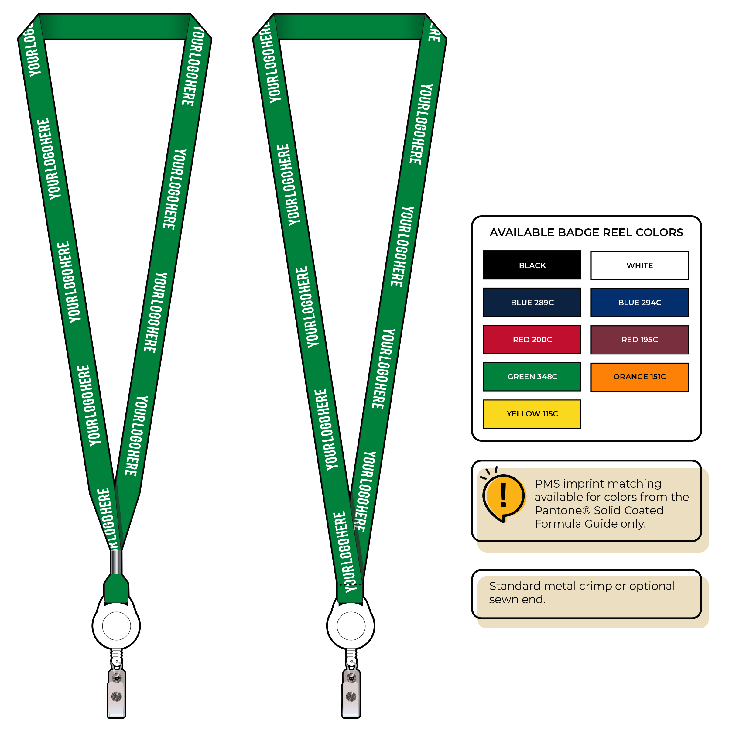 BH0012 | 5/8" MicroWeave Silkscreen Lanyards :: NON-STANDARD END ATTACHMENTS