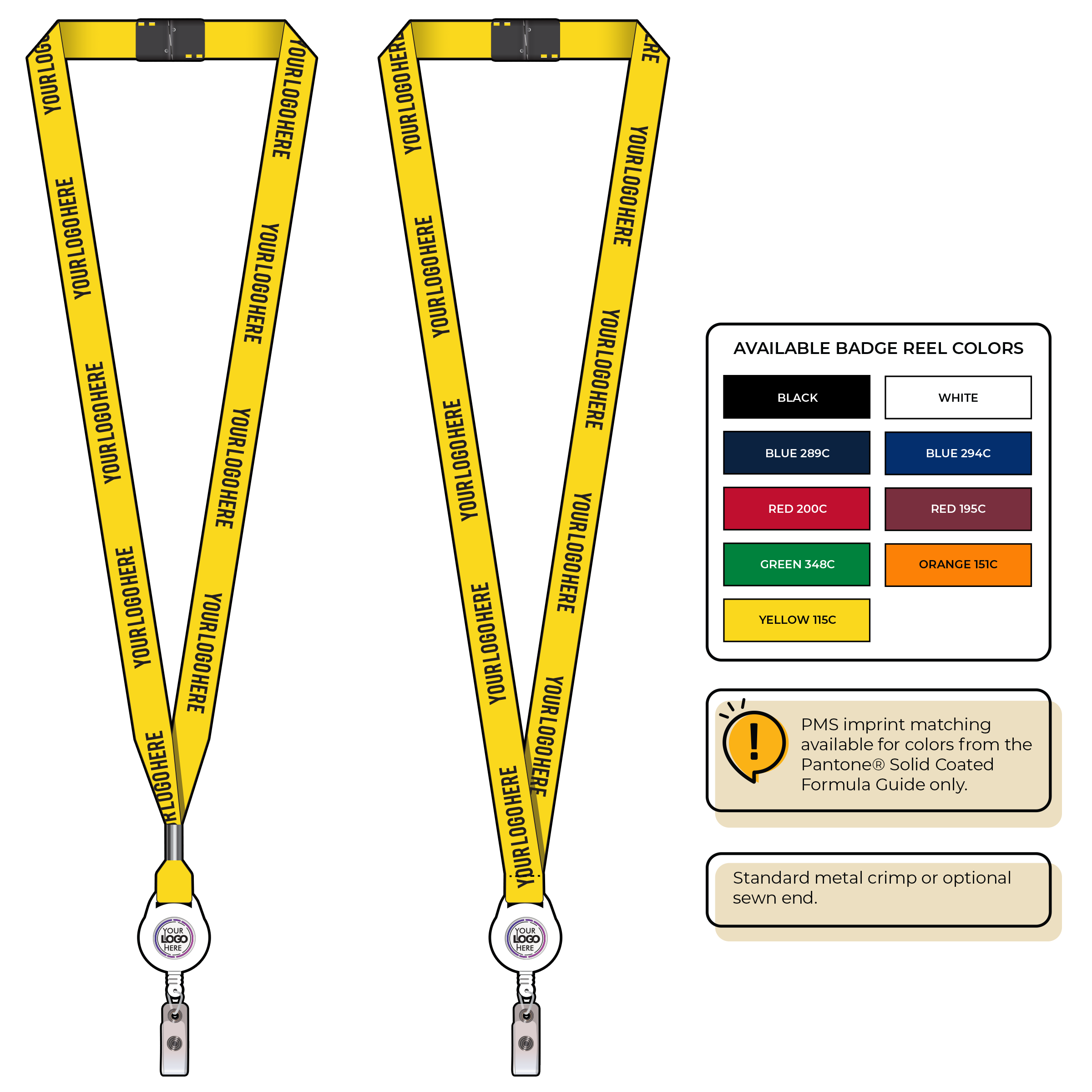 BH0012 | 5/8" MicroWeave Silkscreen Lanyards :: NON-STANDARD END ATTACHMENTS