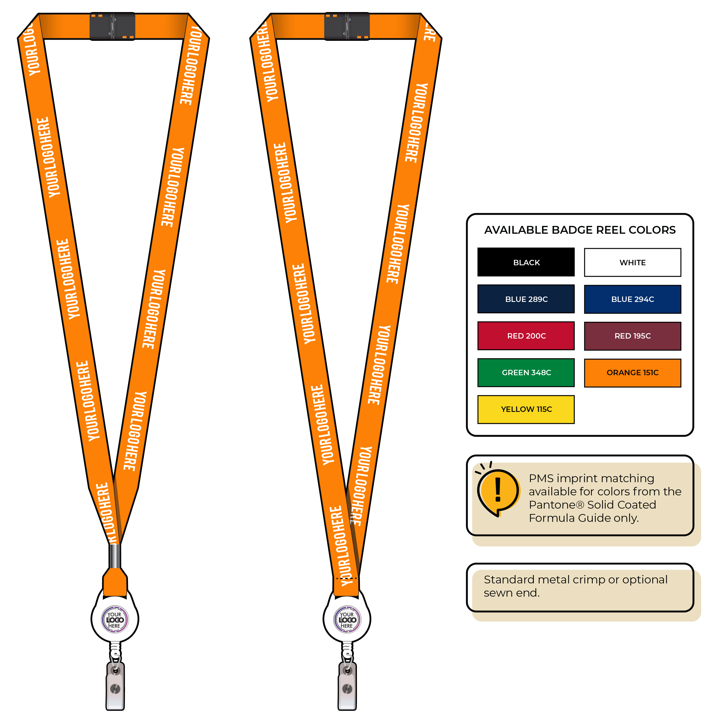BH0012 | 5/8" MicroWeave Silkscreen Lanyards :: NON-STANDARD END ATTACHMENTS
