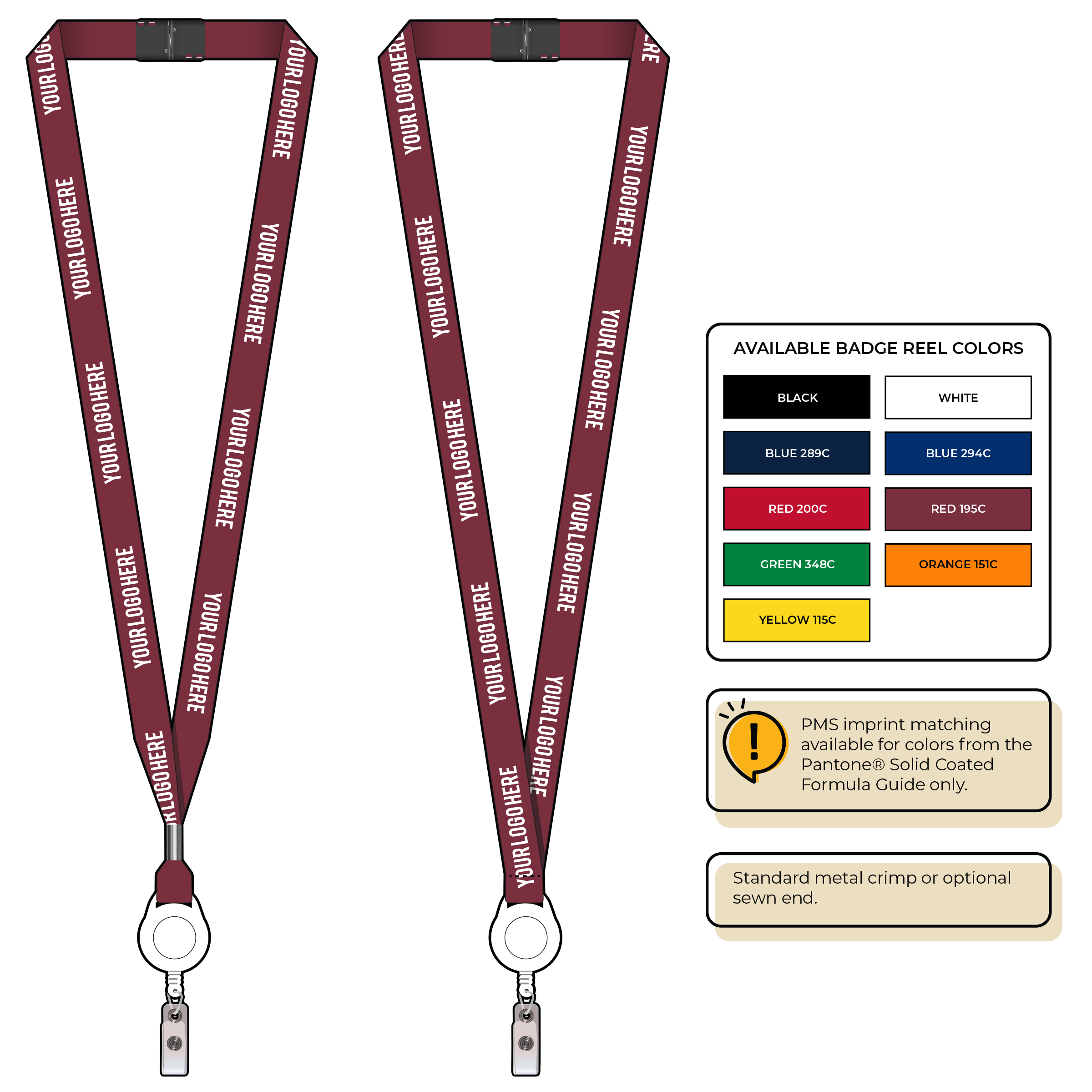 BH0012 | 5/8" MicroWeave Silkscreen Lanyards :: NON-STANDARD END ATTACHMENTS