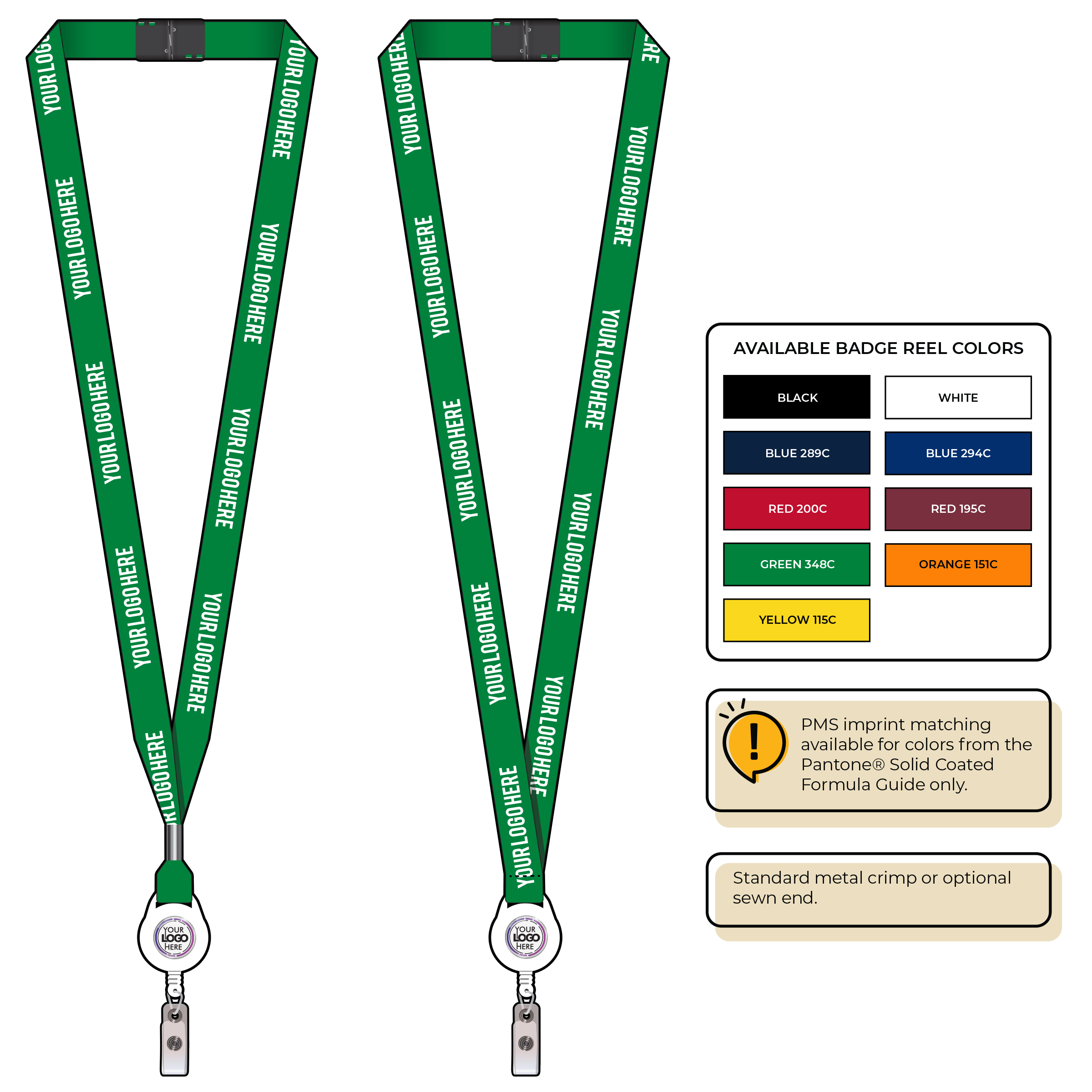 BH0012 | 5/8" MicroWeave Silkscreen Lanyards :: NON-STANDARD END ATTACHMENTS