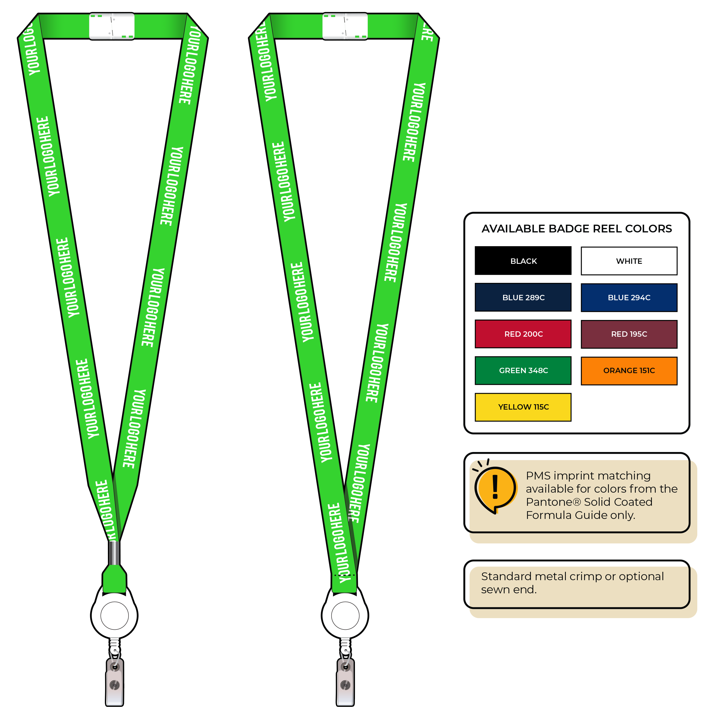 BHN012 | 5/8" Neon MicroWeave Silkscreen Lanyards :: NON-STANDARD END ATTACHMENTS