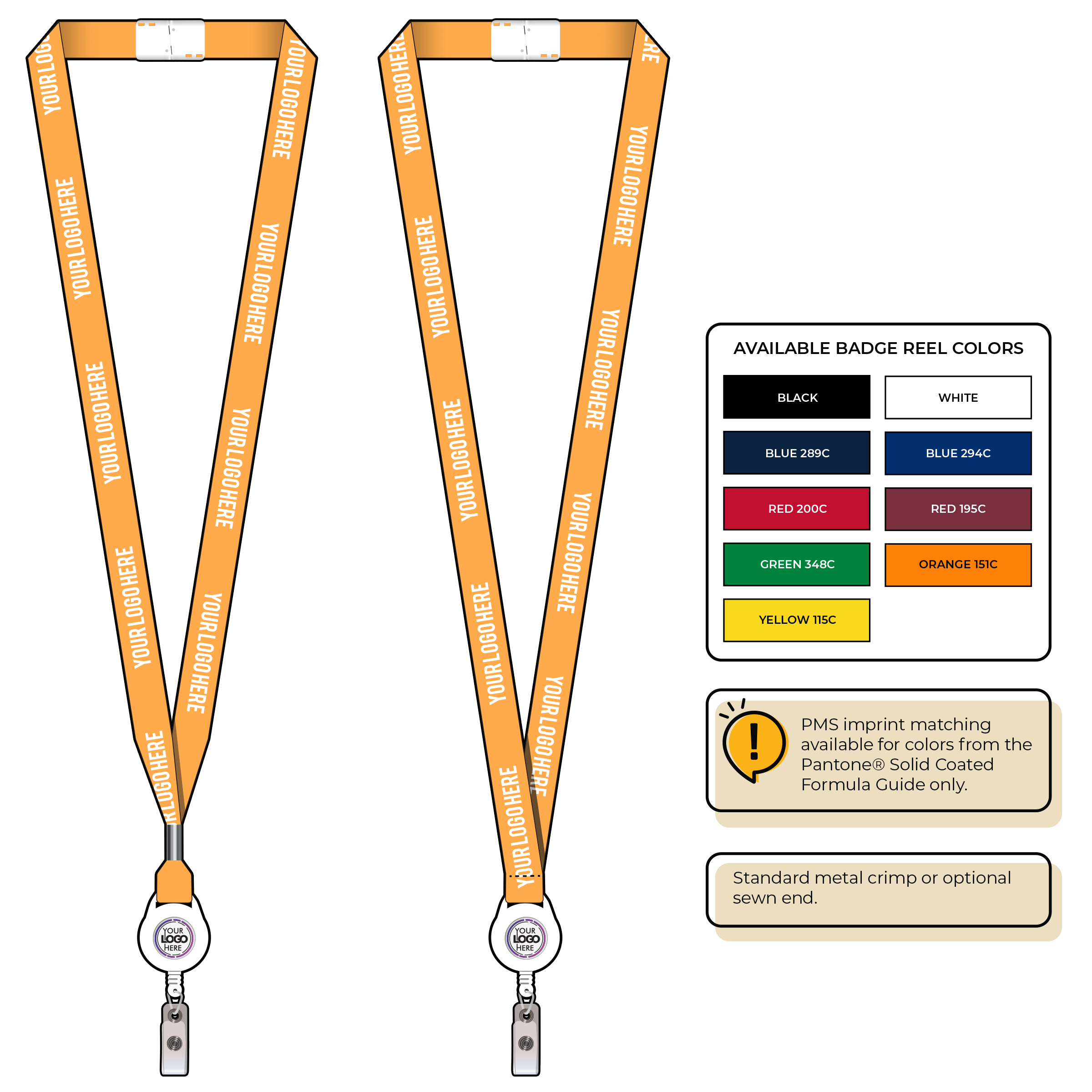BHN012 | 5/8" Neon MicroWeave Silkscreen Lanyards :: NON-STANDARD END ATTACHMENTS