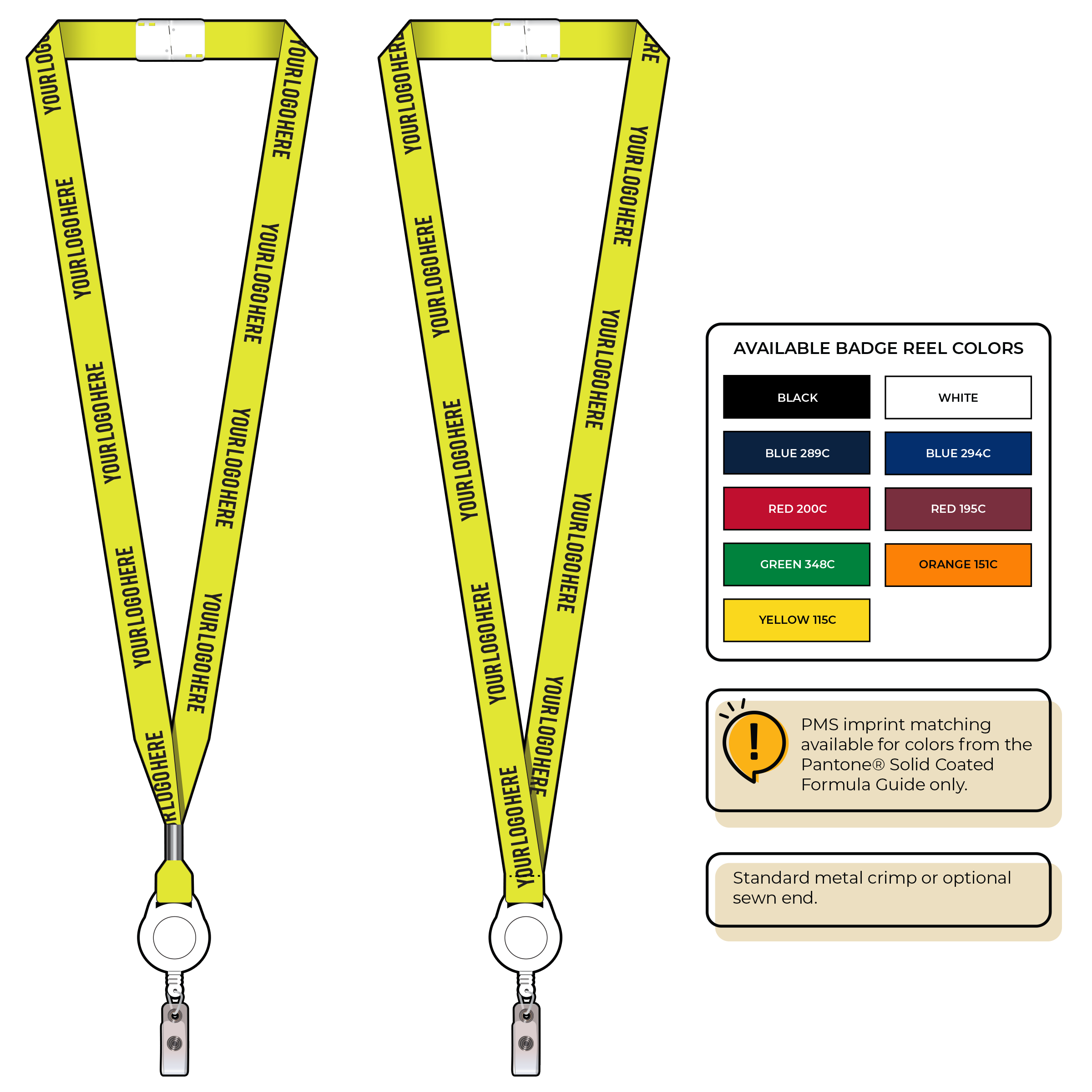 BHN012 | 5/8" Neon MicroWeave Silkscreen Lanyards :: NON-STANDARD END ATTACHMENTS