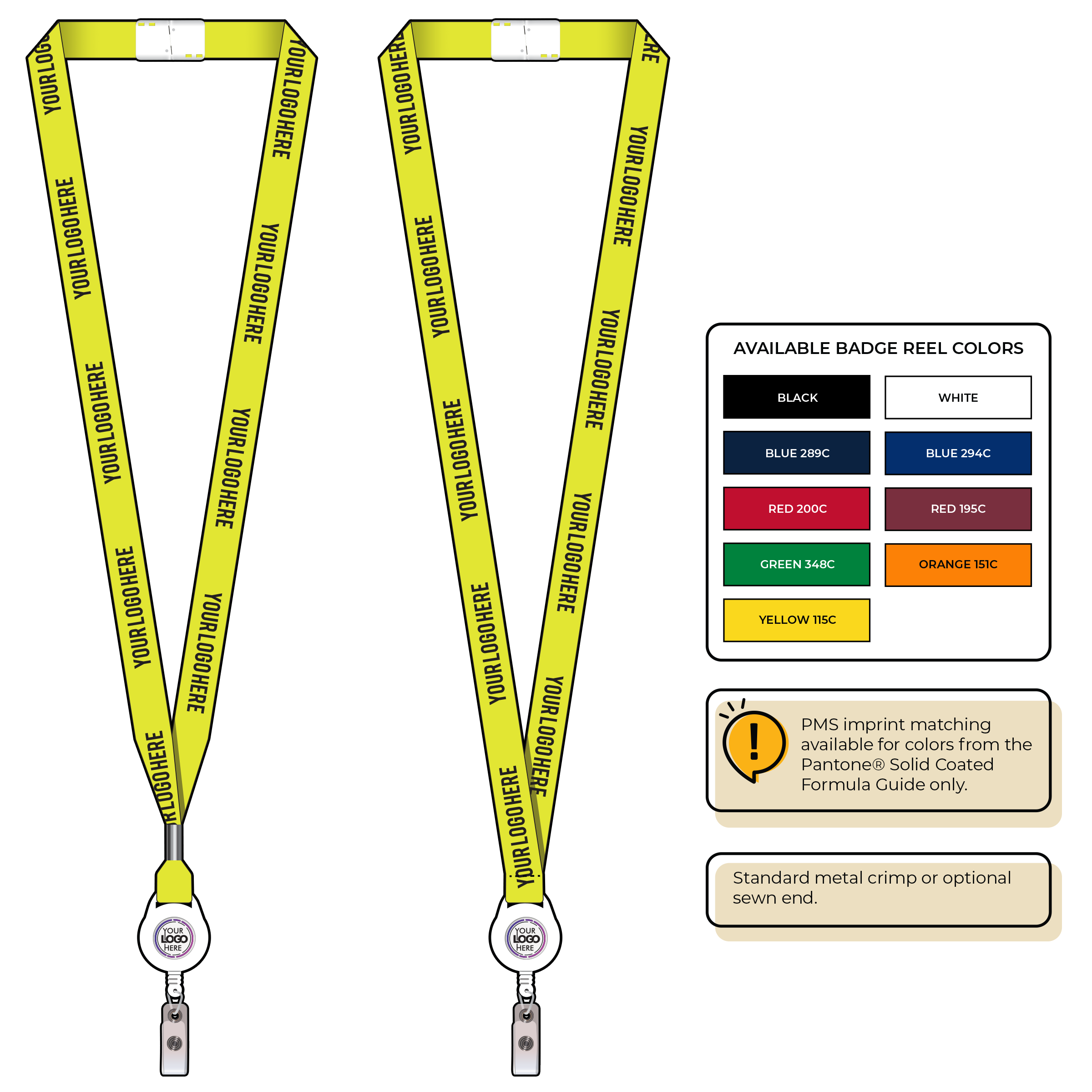 BHN012 | 5/8" Neon MicroWeave Silkscreen Lanyards :: NON-STANDARD END ATTACHMENTS