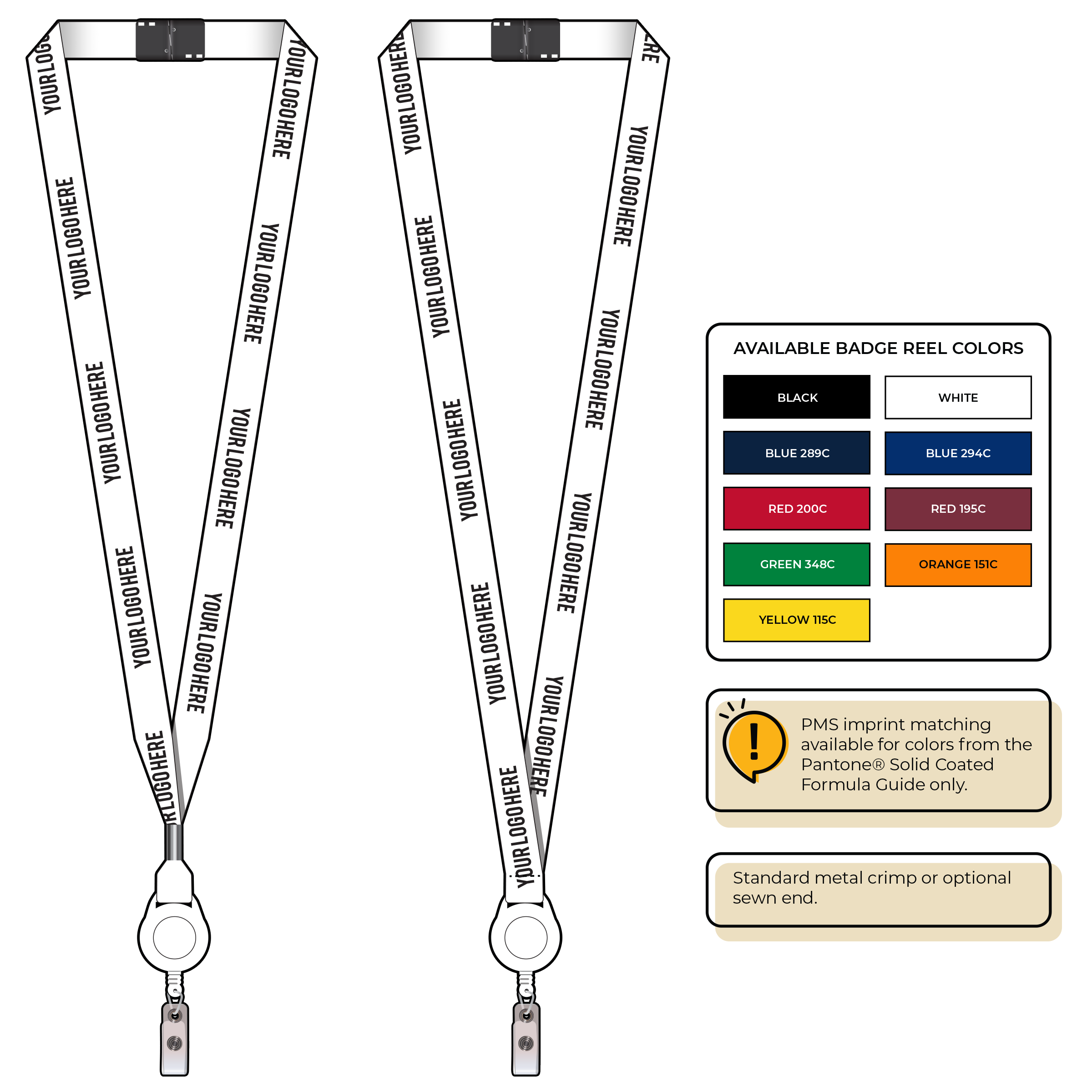 BH0012 | 5/8" MicroWeave Silkscreen Lanyards :: NON-STANDARD END ATTACHMENTS