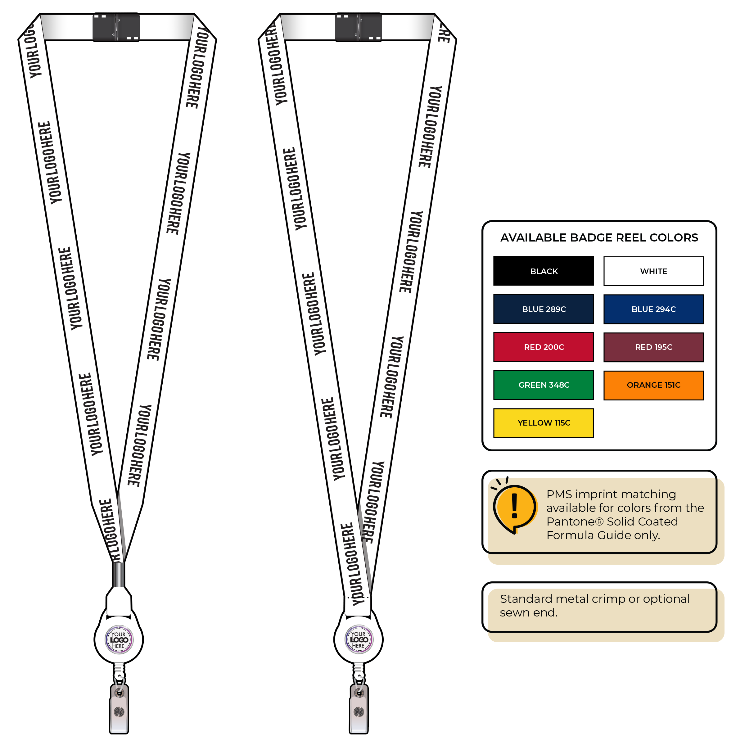 BH0012 | 5/8" MicroWeave Silkscreen Lanyards :: NON-STANDARD END ATTACHMENTS