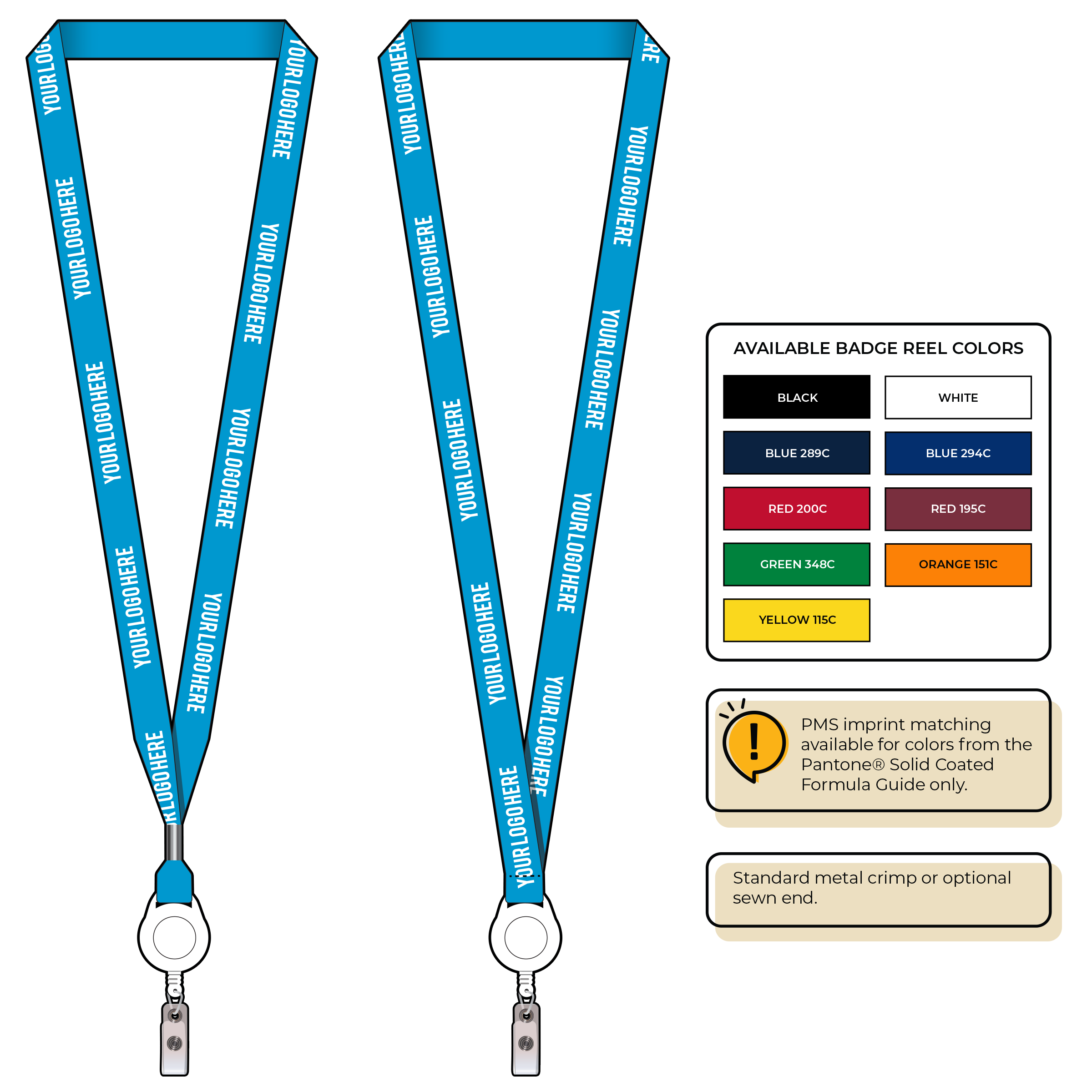 BHN012 | 5/8" Neon MicroWeave Silkscreen Lanyards :: NON-STANDARD END ATTACHMENTS