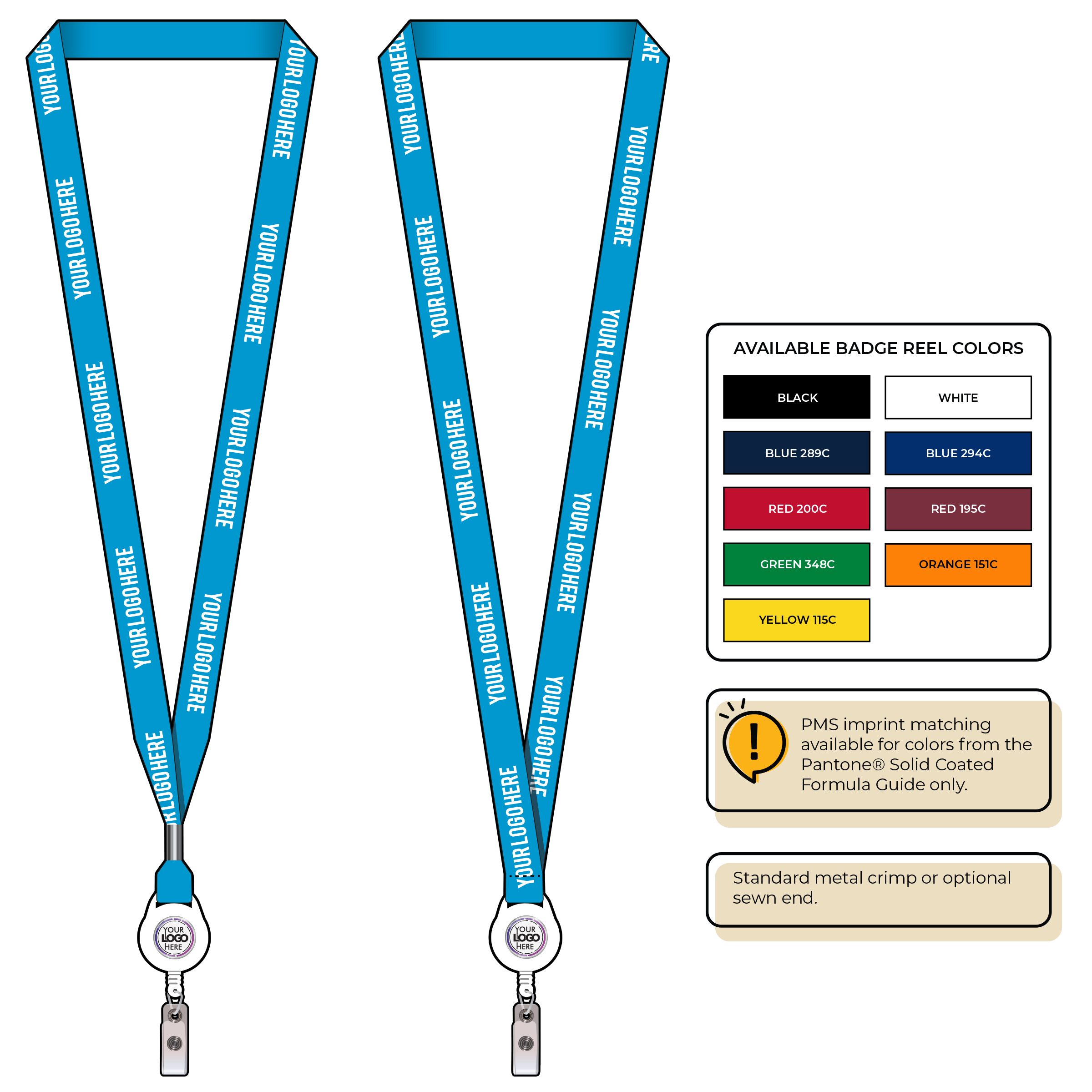 BHN012 | 5/8" Neon MicroWeave Silkscreen Lanyards :: NON-STANDARD END ATTACHMENTS