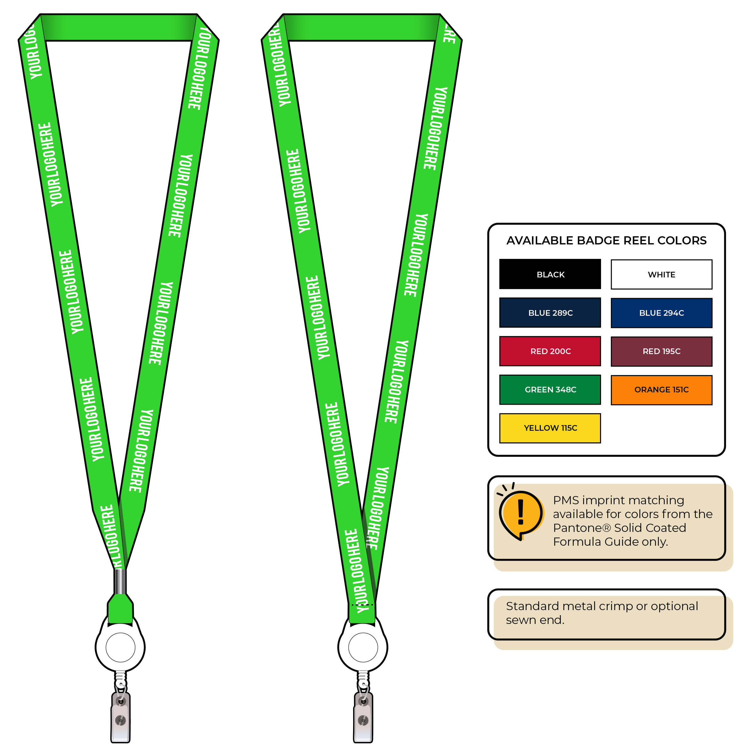 BHN012 | 5/8" Neon MicroWeave Silkscreen Lanyards :: NON-STANDARD END ATTACHMENTS