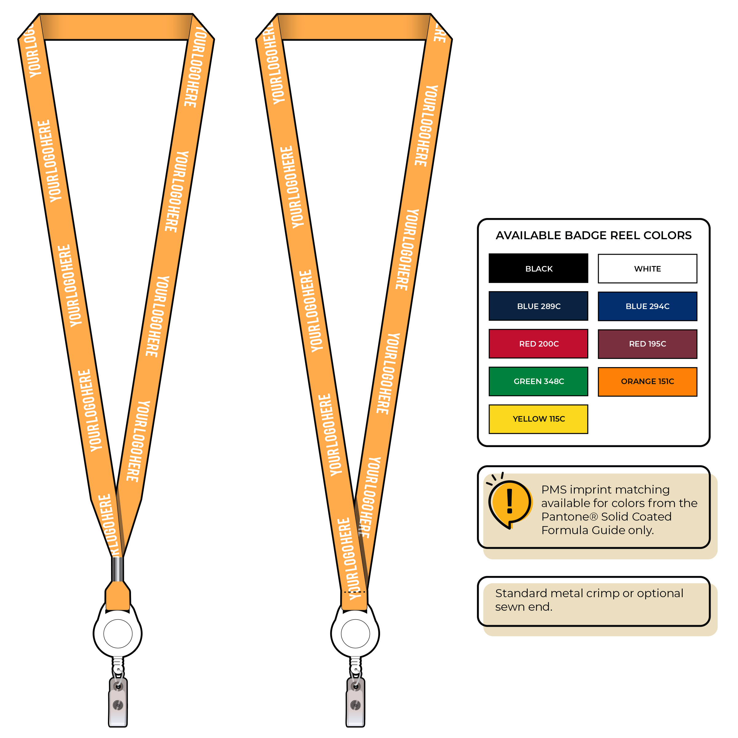 BHN012 | 5/8" Neon MicroWeave Silkscreen Lanyards :: NON-STANDARD END ATTACHMENTS
