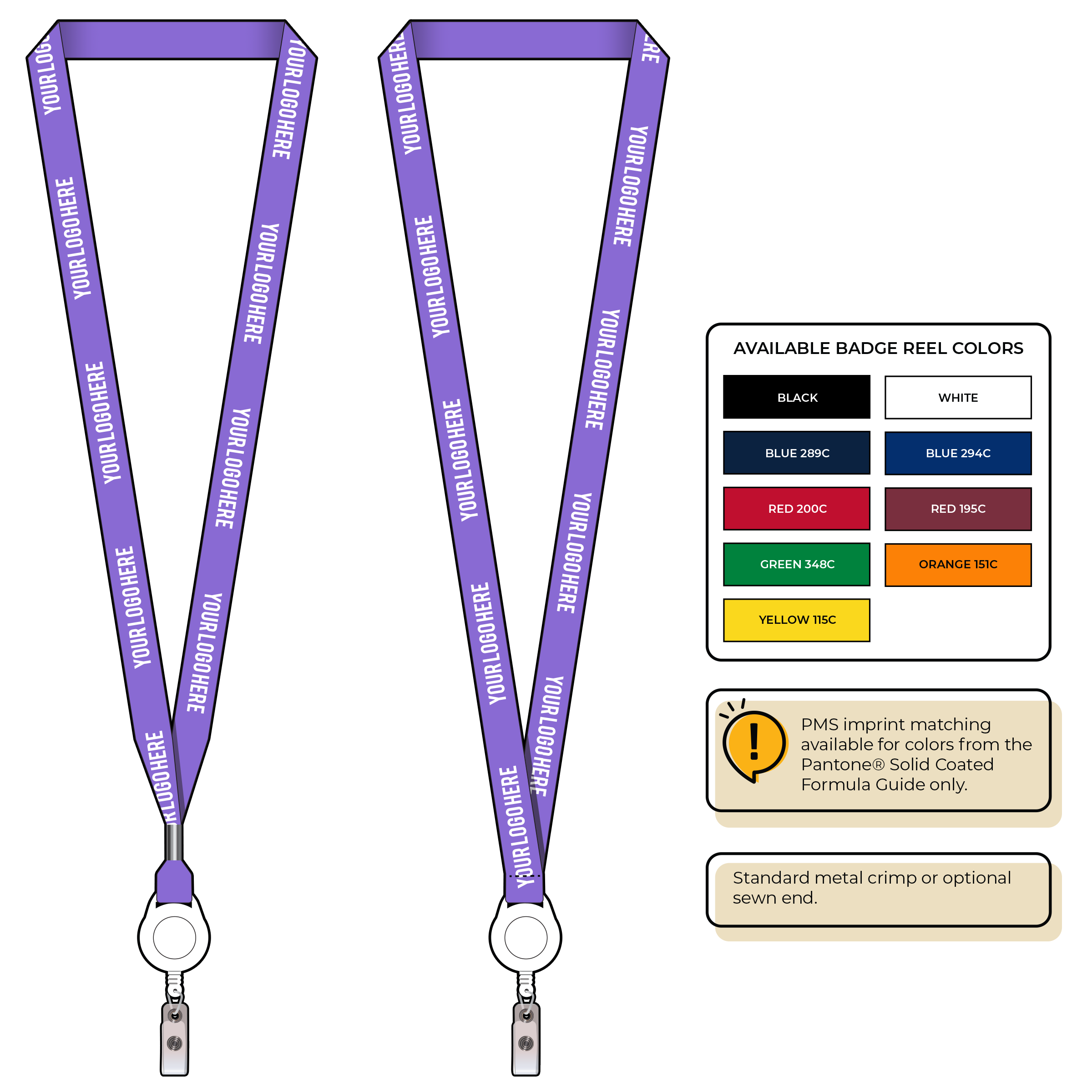 BHN012 | 5/8" Neon MicroWeave Silkscreen Lanyards :: NON-STANDARD END ATTACHMENTS
