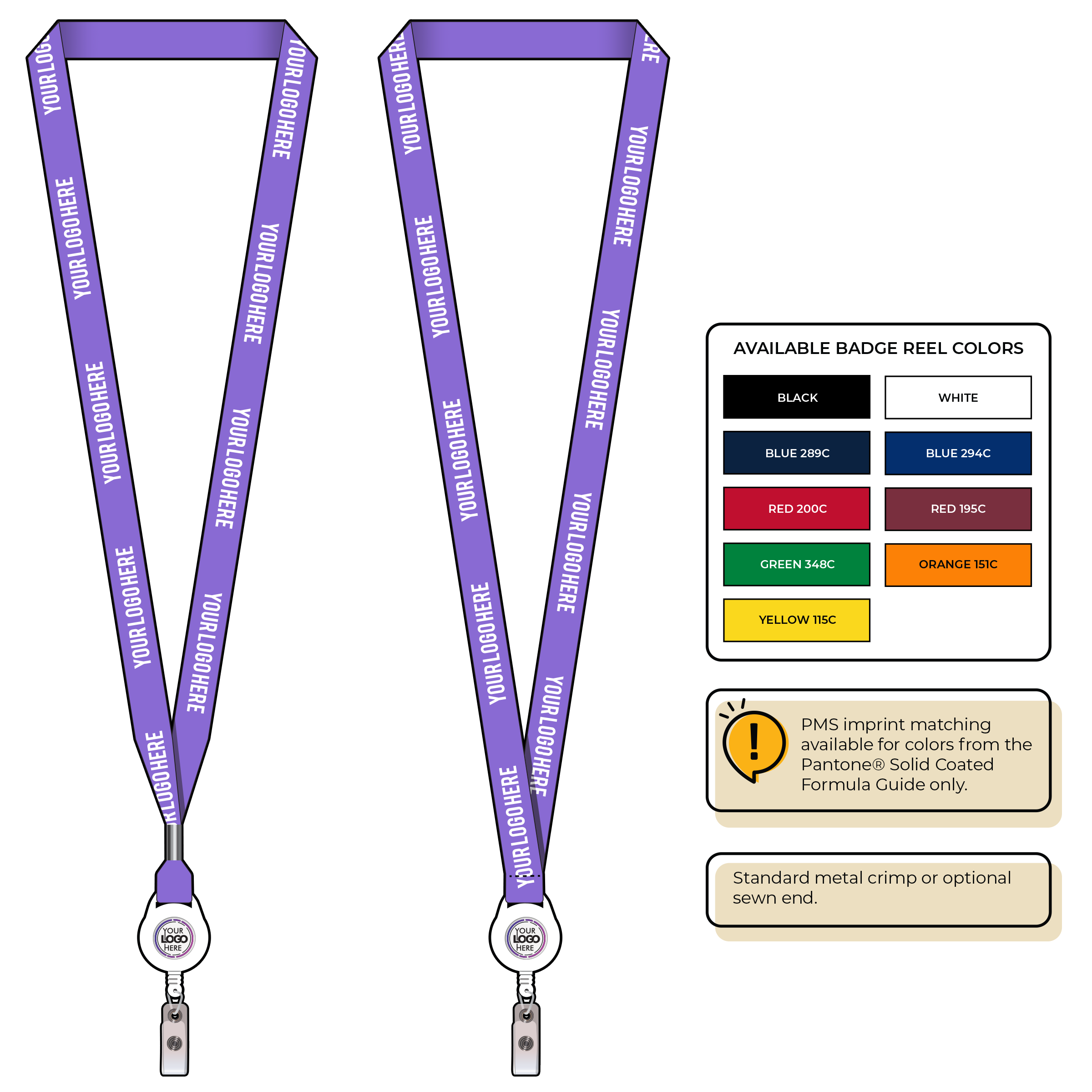 BHN012 | 5/8" Neon MicroWeave Silkscreen Lanyards :: NON-STANDARD END ATTACHMENTS