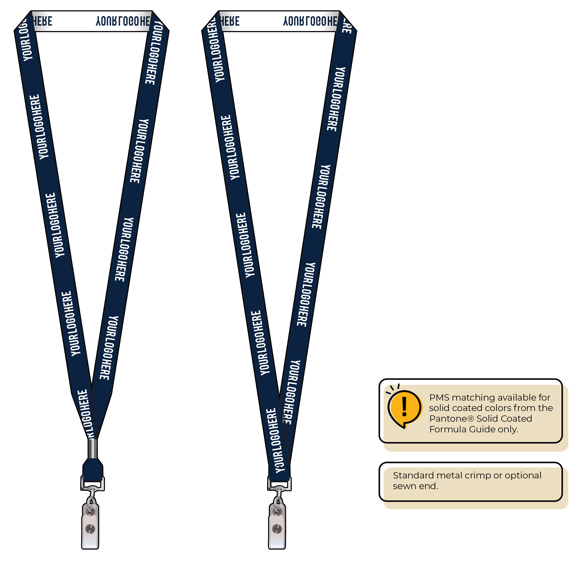 BH0022 | 5/8" Woven Lanyards :: NON-STANDARD END ATTACHMENTS
