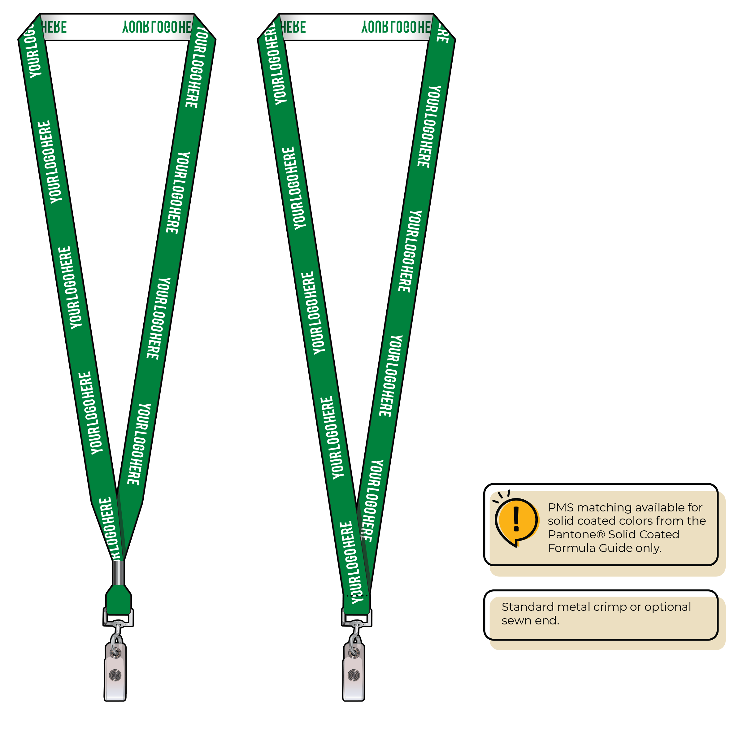 BH0022 | 5/8" Woven Lanyards :: NON-STANDARD END ATTACHMENTS