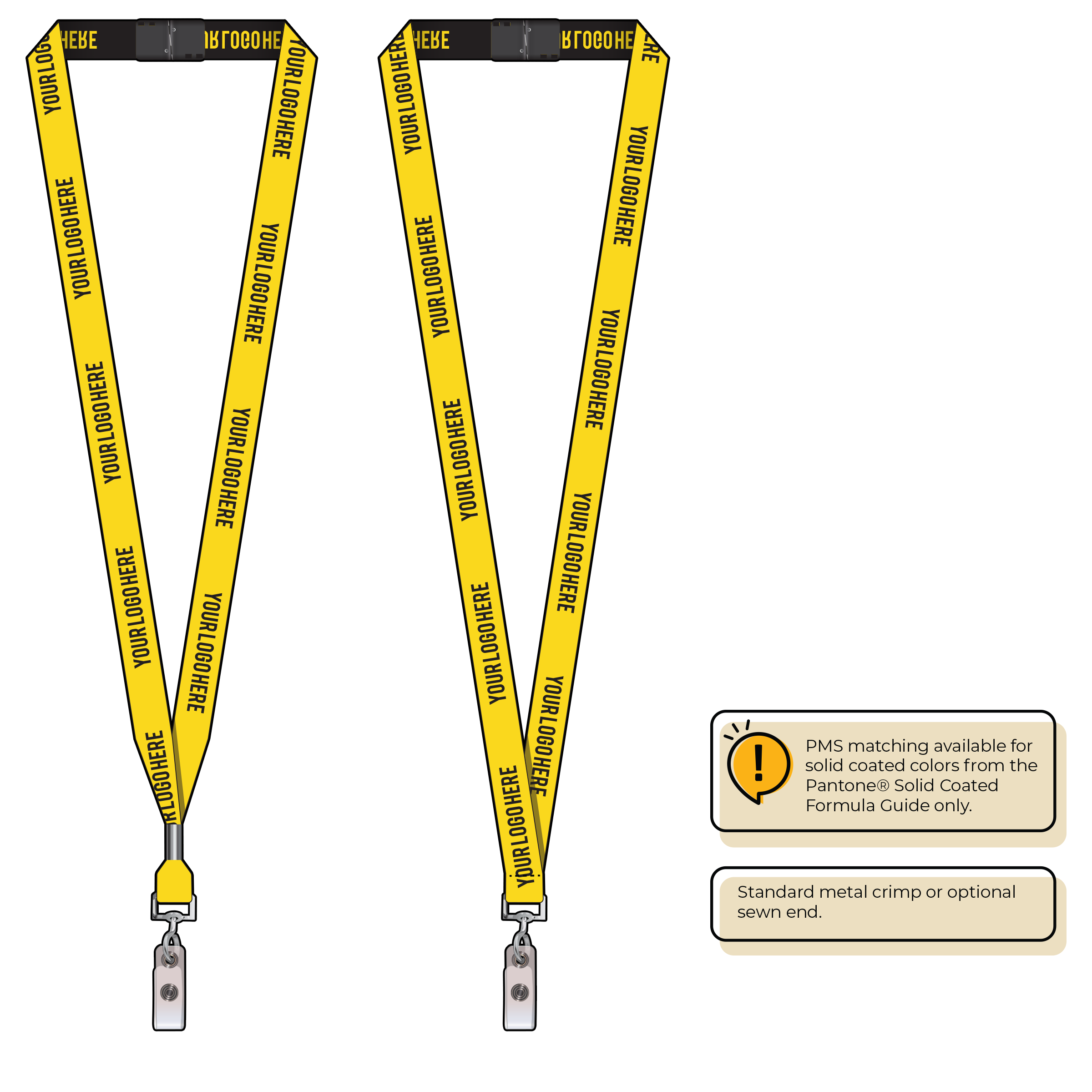 BH0022 | 5/8" Woven Lanyards :: NON-STANDARD END ATTACHMENTS