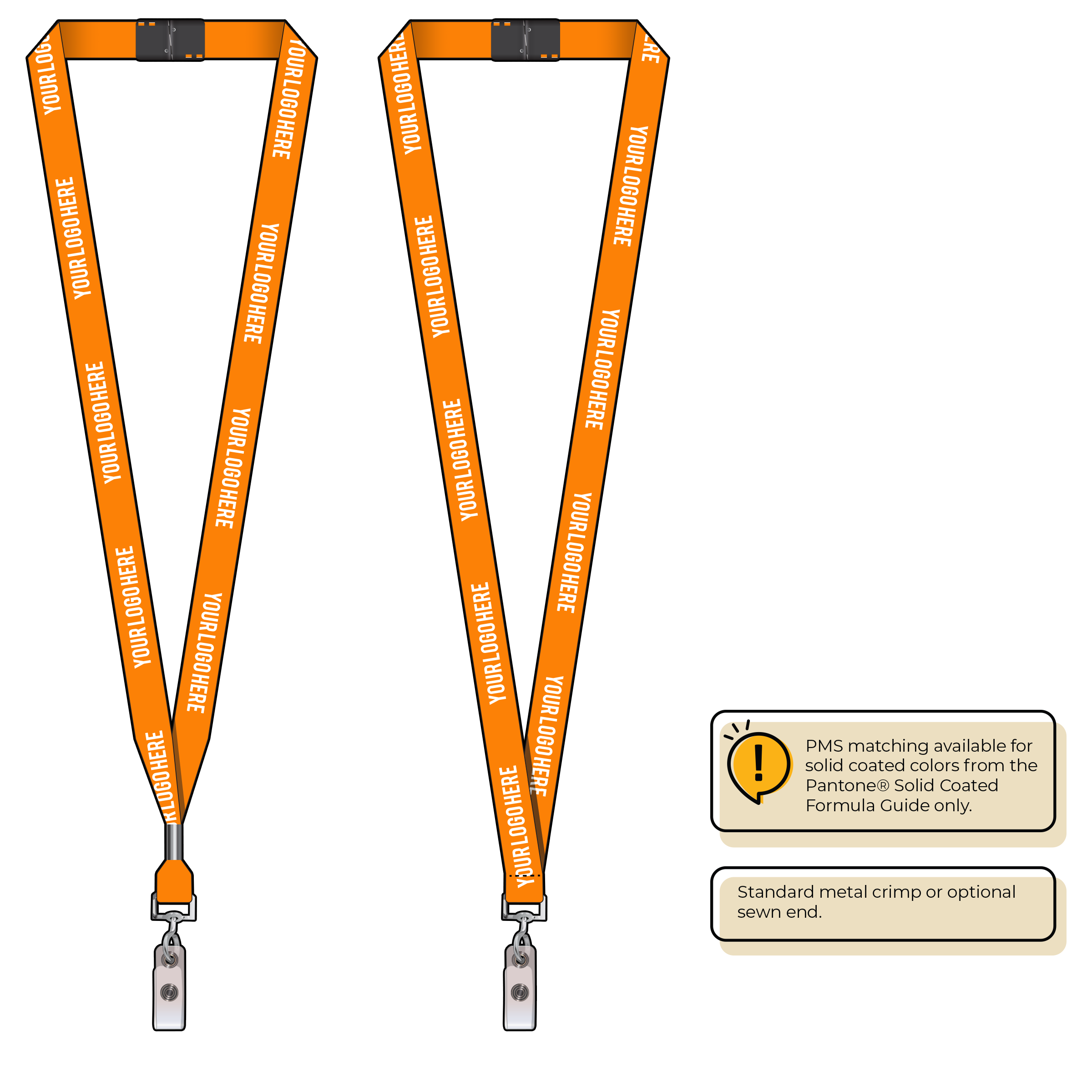 BH0012 | 5/8" MicroWeave Silkscreen Lanyards :: NON-STANDARD END ATTACHMENTS
