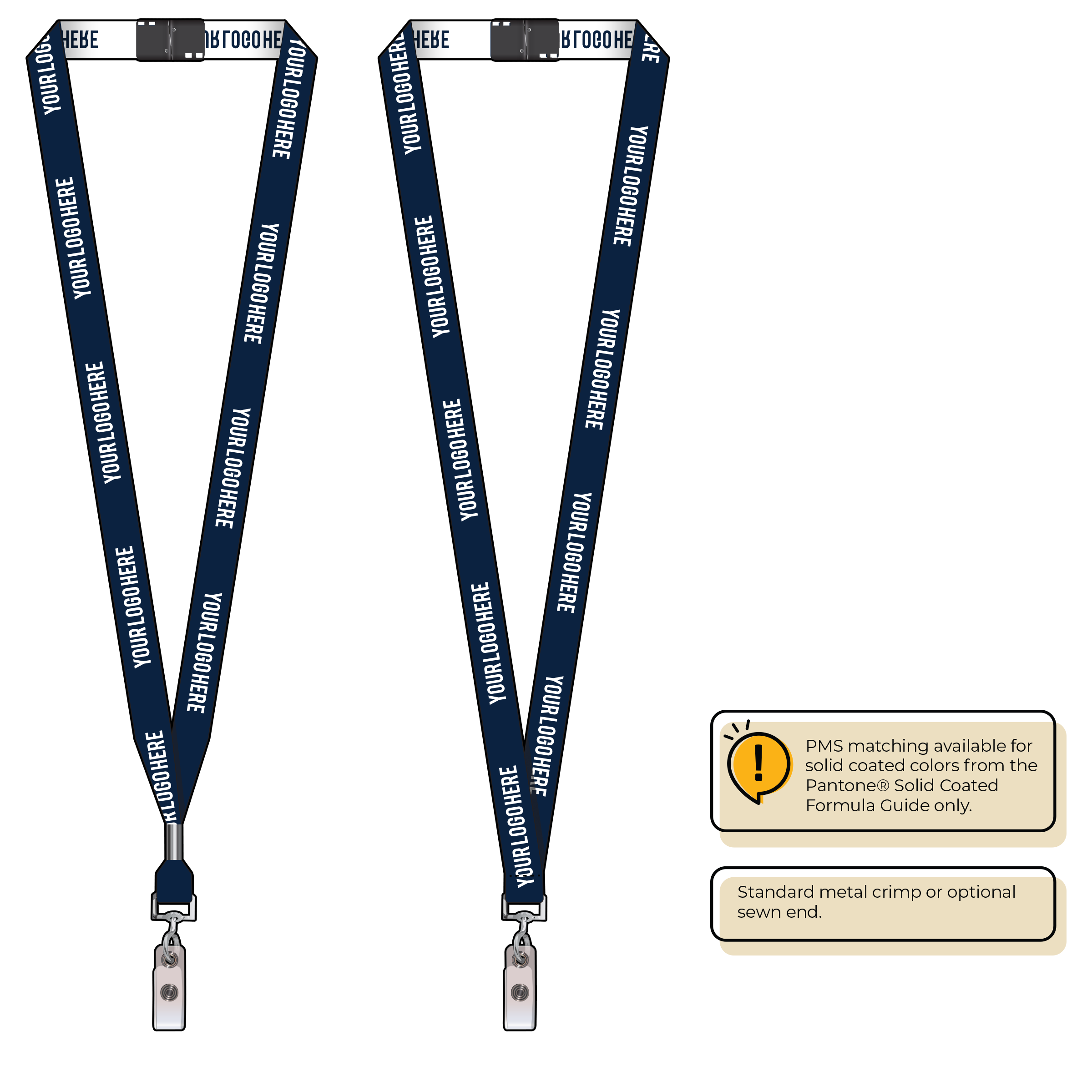 BH0022 | 5/8" Woven Lanyards :: NON-STANDARD END ATTACHMENTS
