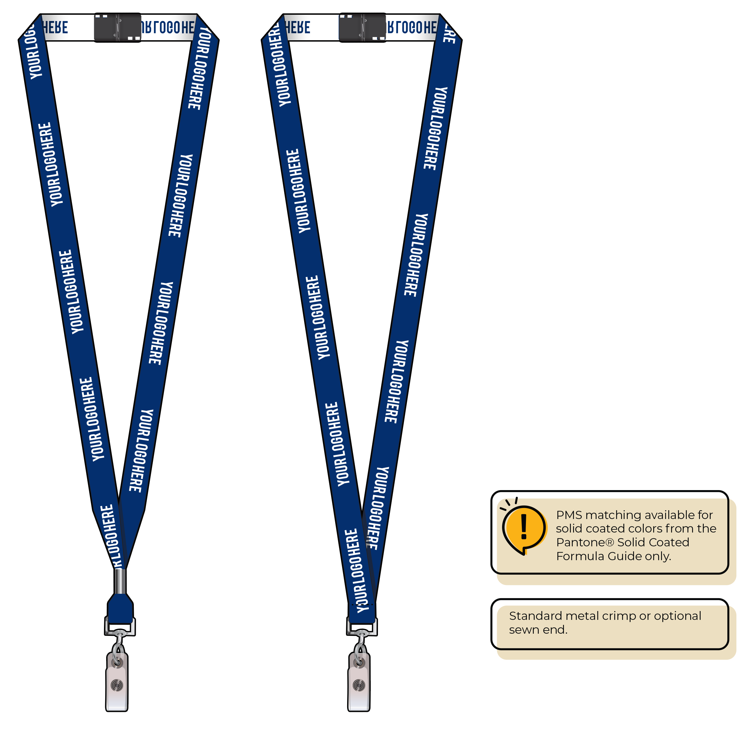 BH0022 | 5/8" Woven Lanyards :: NON-STANDARD END ATTACHMENTS