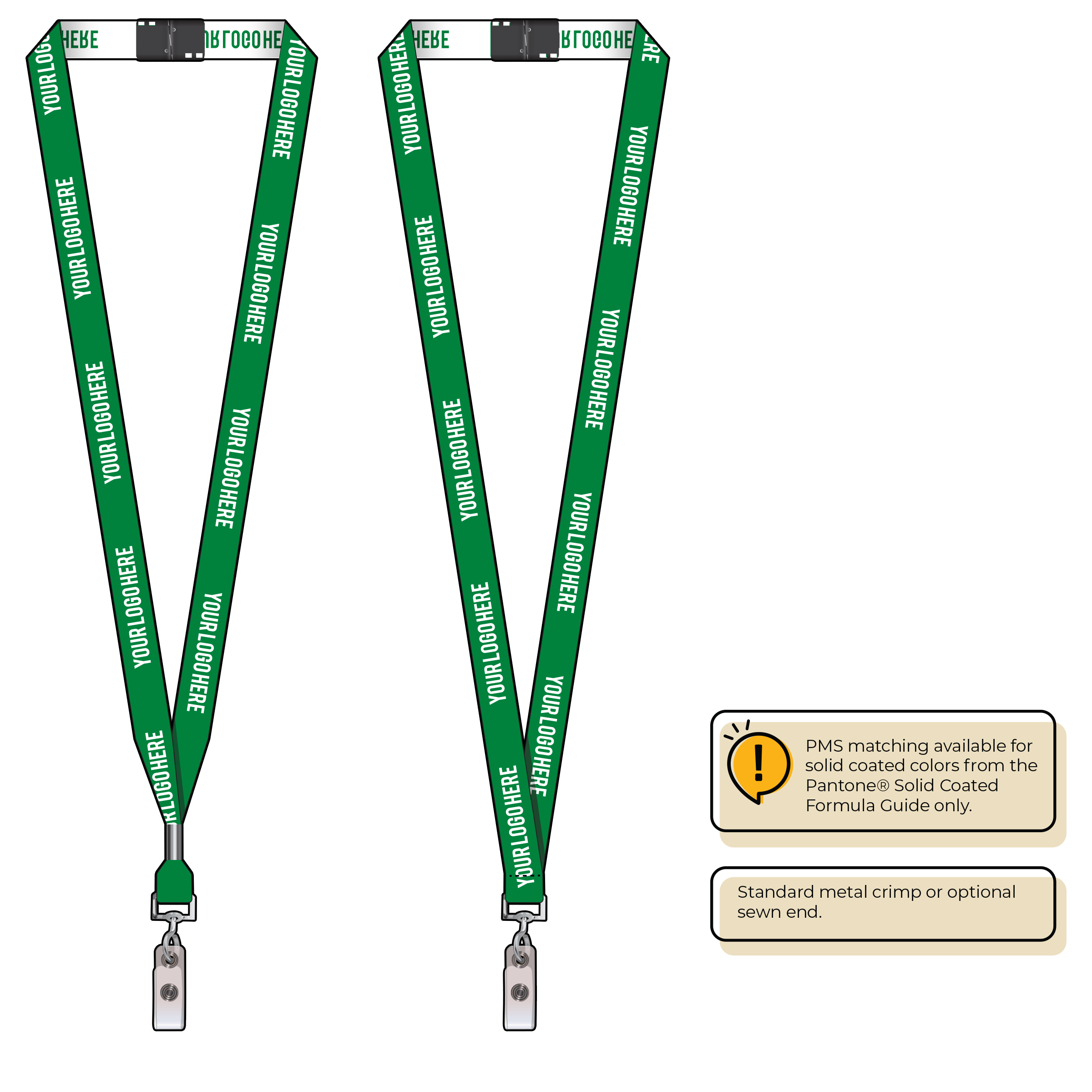 BH0022 | 5/8" Woven Lanyards :: NON-STANDARD END ATTACHMENTS