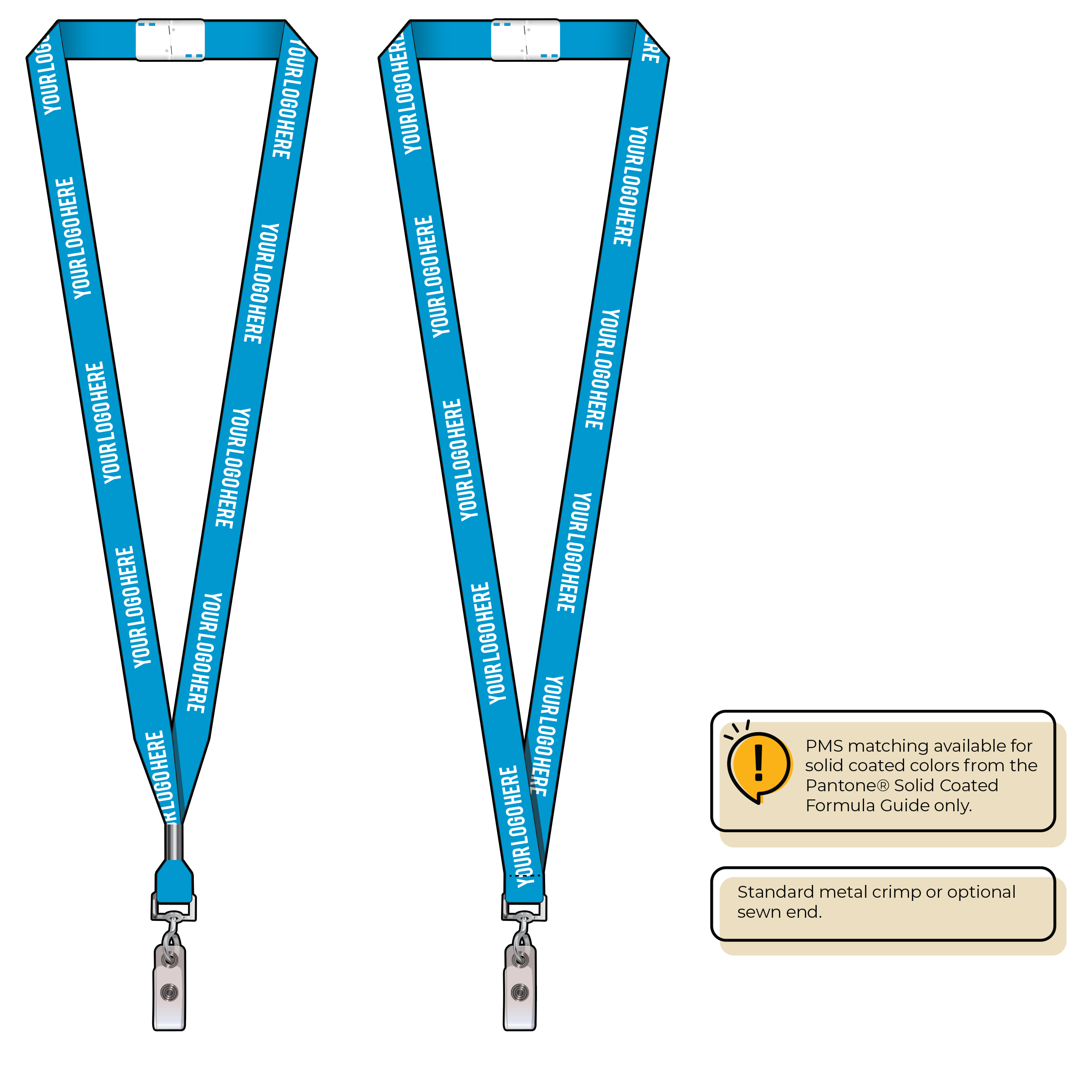 BHN012 | 5/8" Neon MicroWeave Silkscreen Lanyards :: NON-STANDARD END ATTACHMENTS