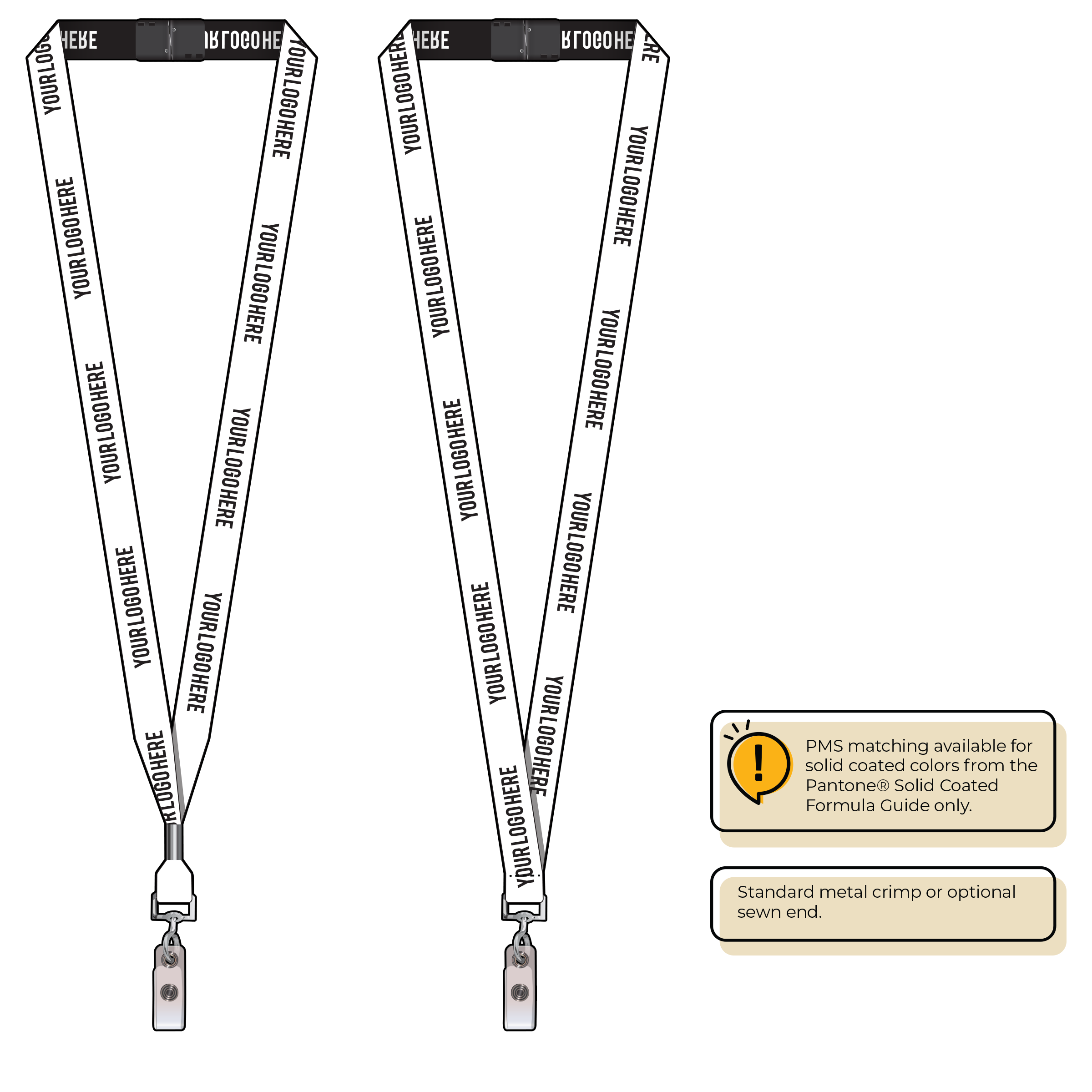BH0022 | 5/8" Woven Lanyards :: NON-STANDARD END ATTACHMENTS