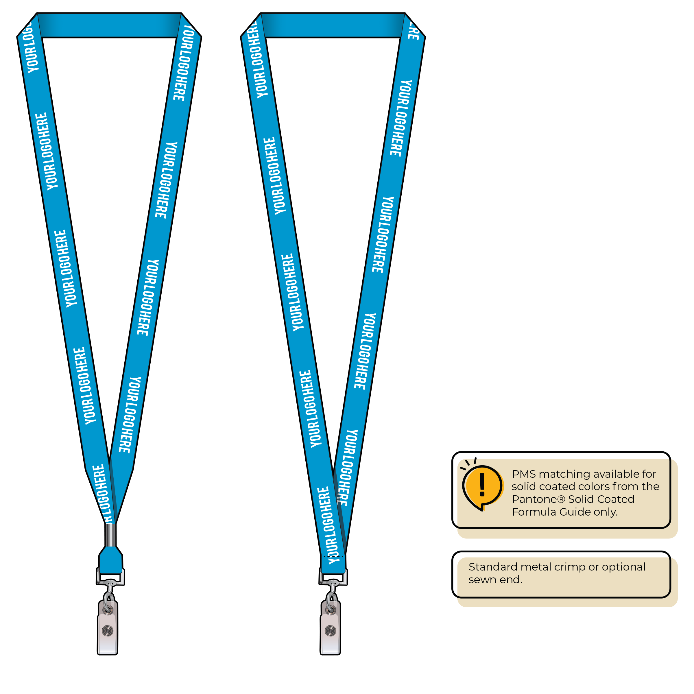 BHN012 | 5/8" Neon MicroWeave Silkscreen Lanyards :: NON-STANDARD END ATTACHMENTS