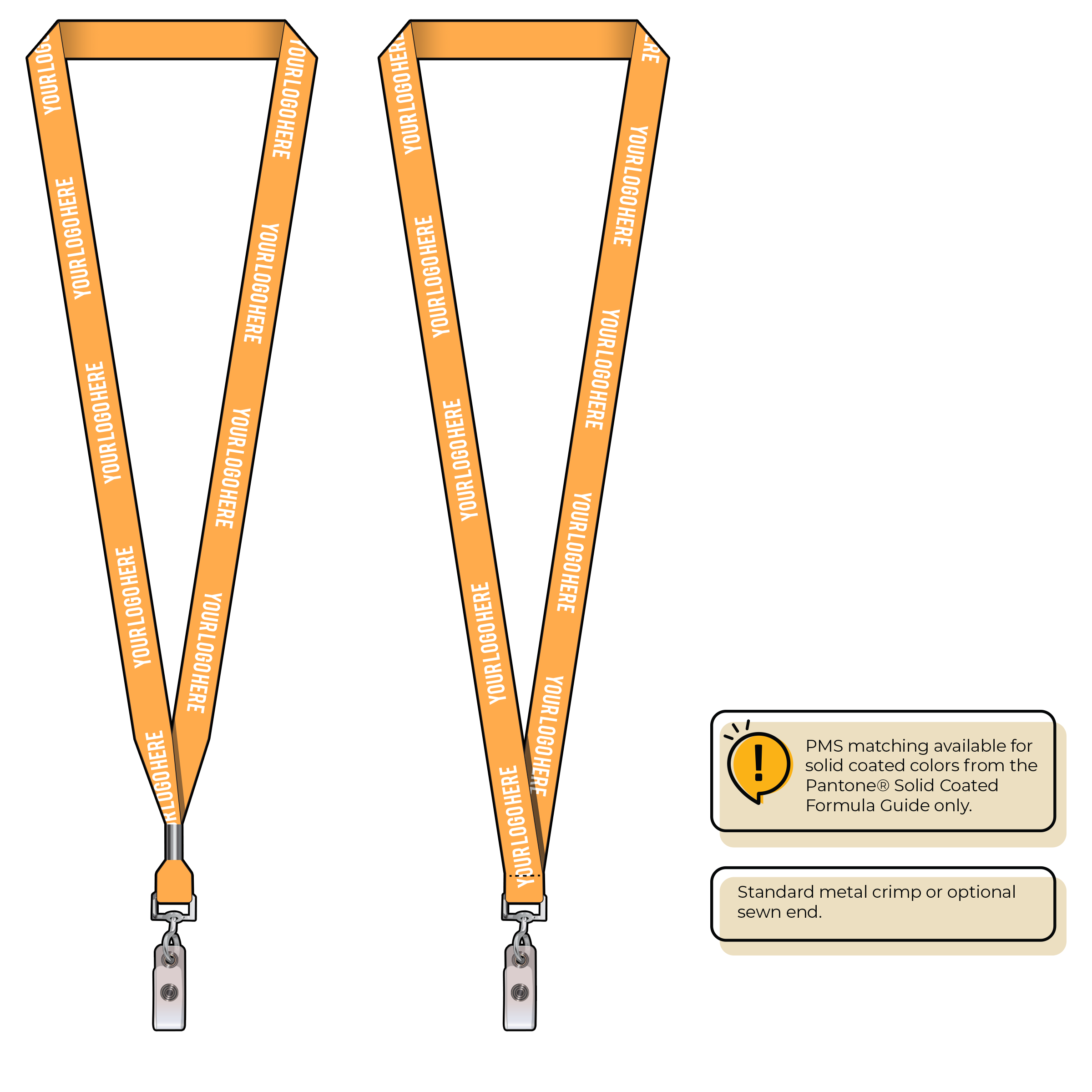 BHN012 | 5/8" Neon MicroWeave Silkscreen Lanyards :: NON-STANDARD END ATTACHMENTS