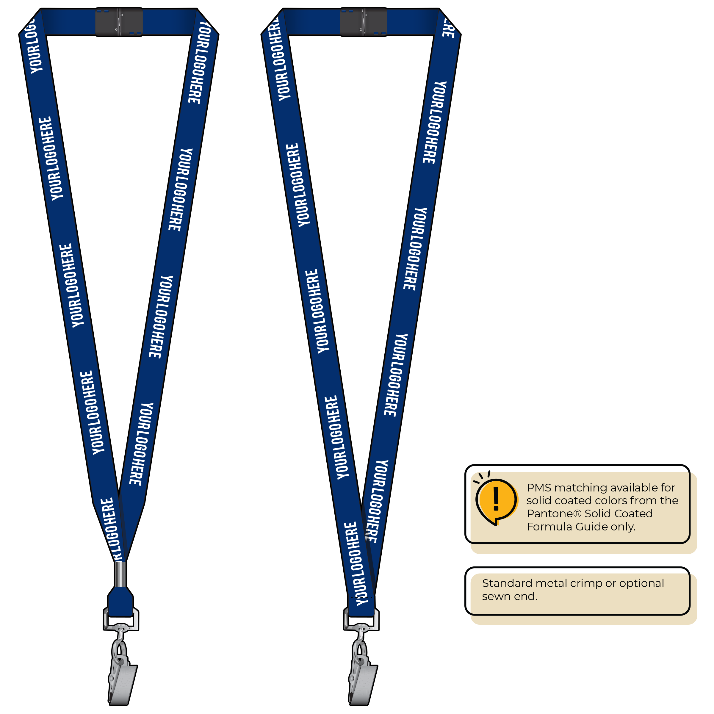 BHML5 | 5/8" Anti-Microbial Silkscreen Lanyards