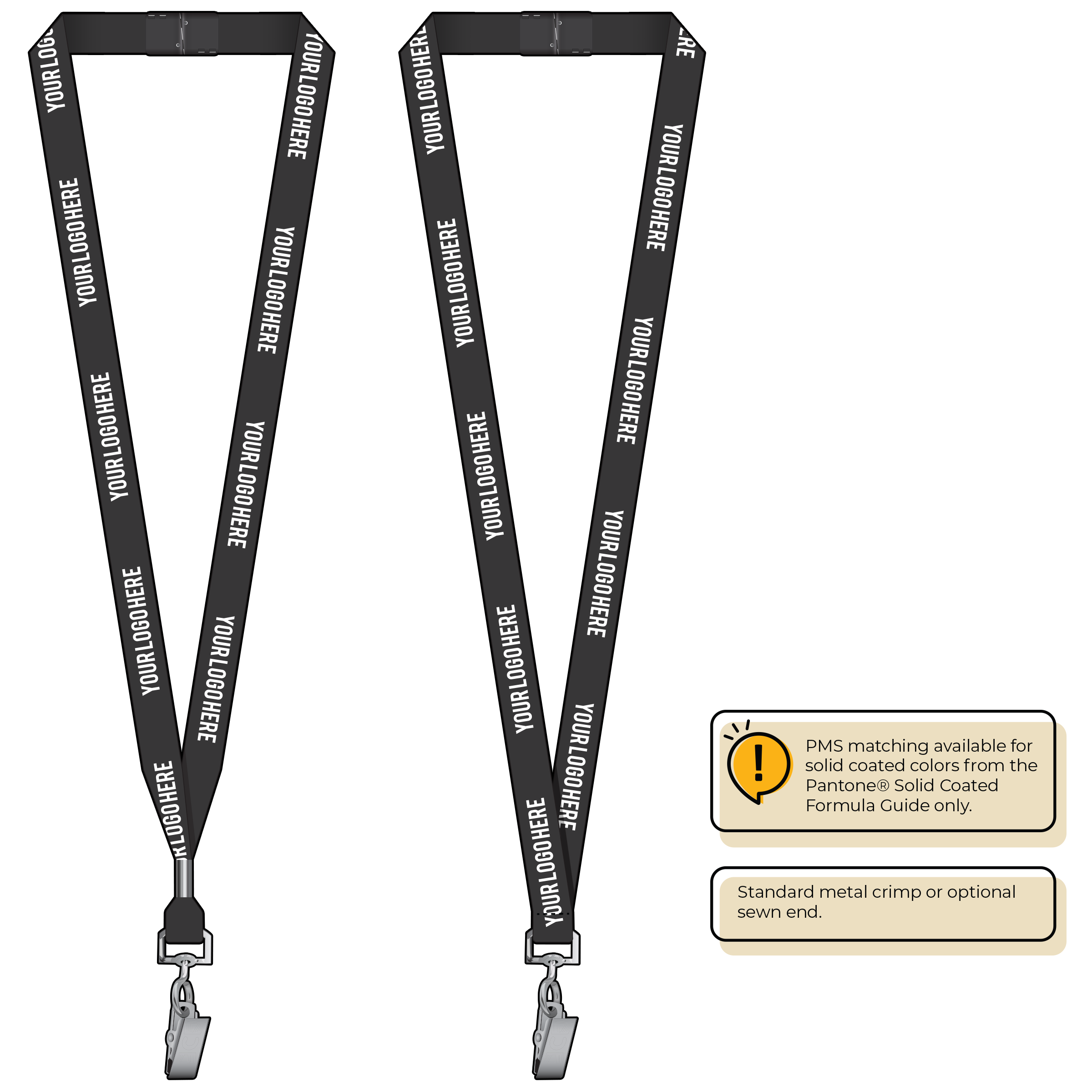 BHML5 | 5/8" Anti-Microbial Silkscreen Lanyards