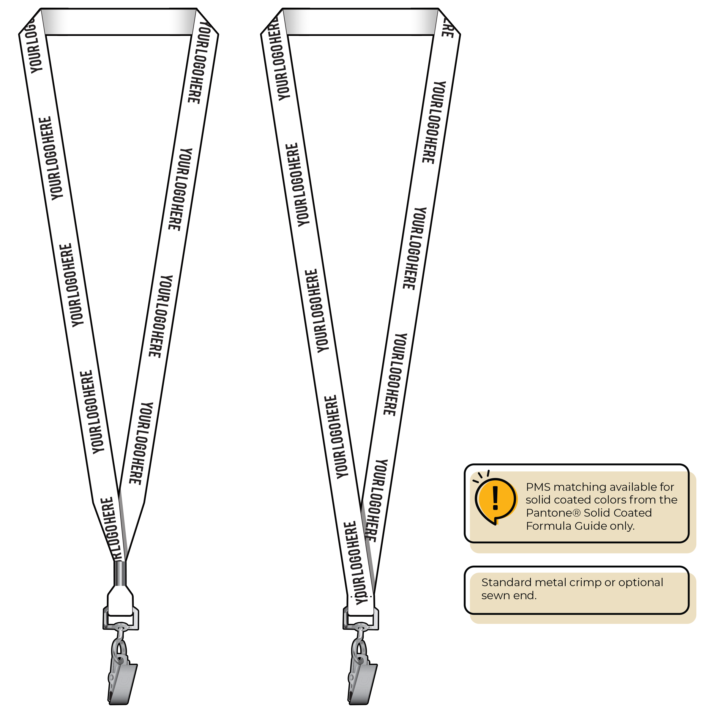 BHML5 | 5/8" Anti-Microbial Silkscreen Lanyards