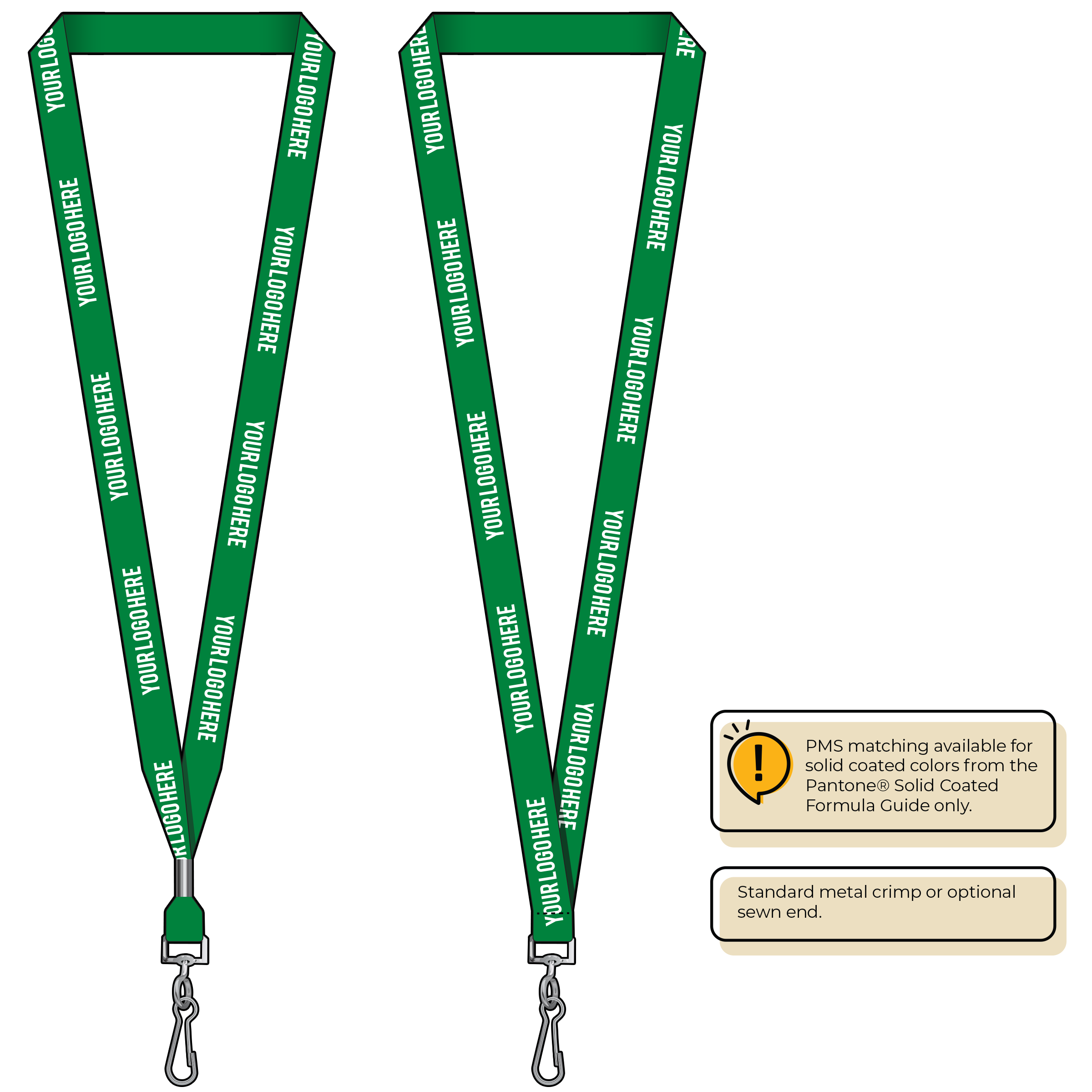 BHML5 | 5/8" Anti-Microbial Silkscreen Lanyards